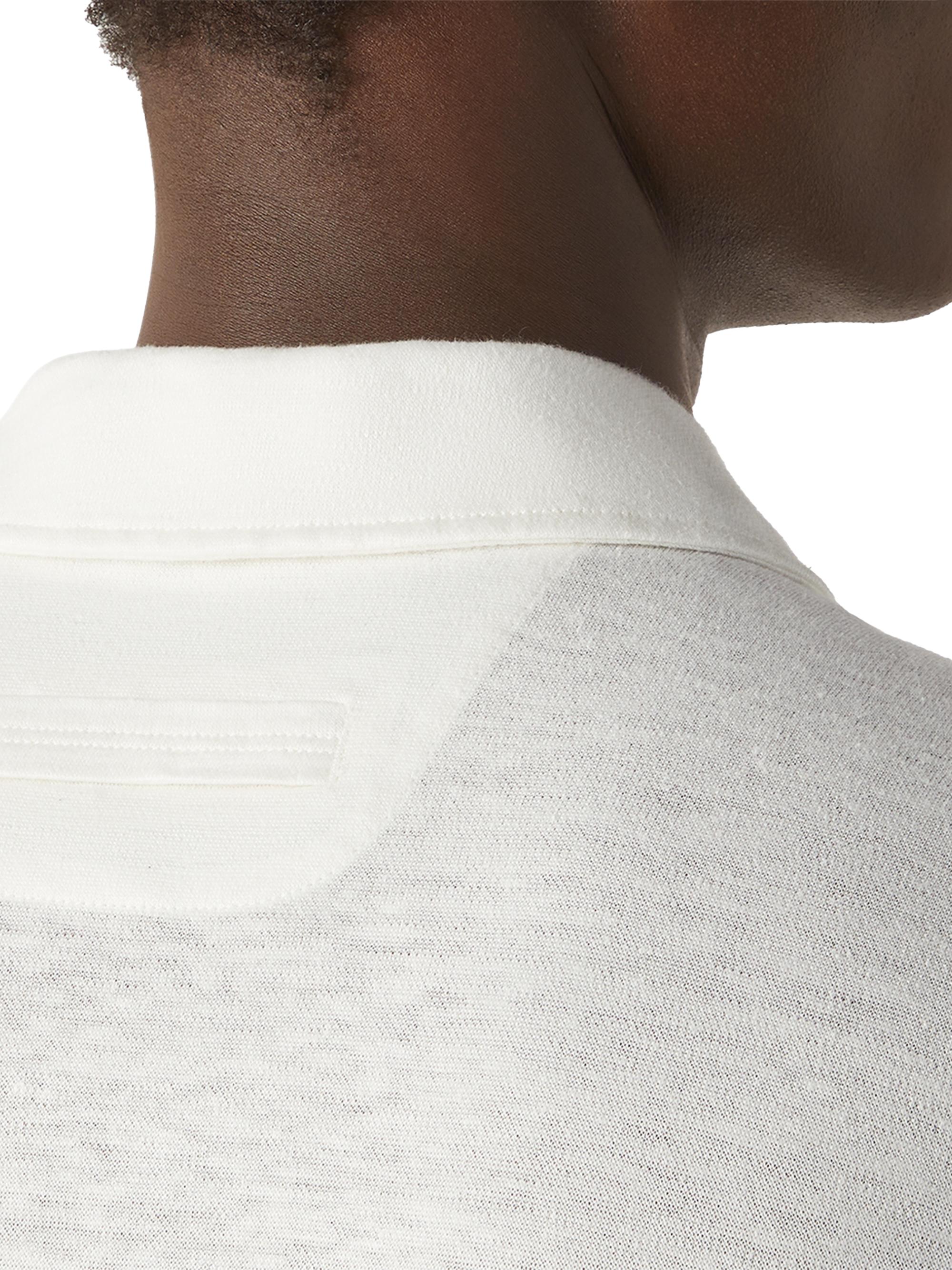 ZEGNA Men's Oasi Lino Polo Shirt - White | Thumbnail 4