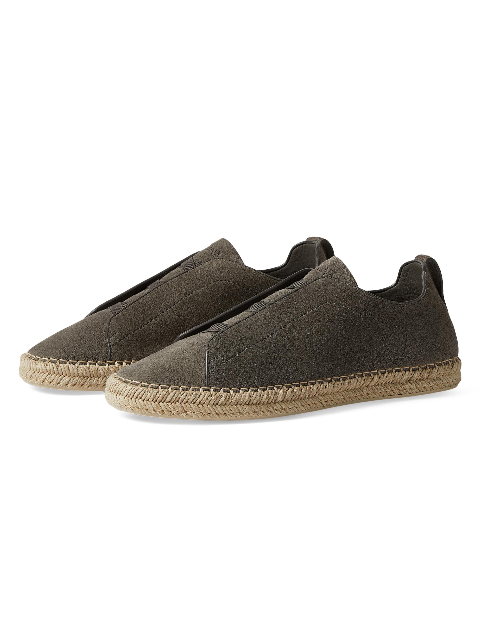 ZEGNA Suede Triple Stitch Espadrilles Sneakers | Saks Fifth Avenue