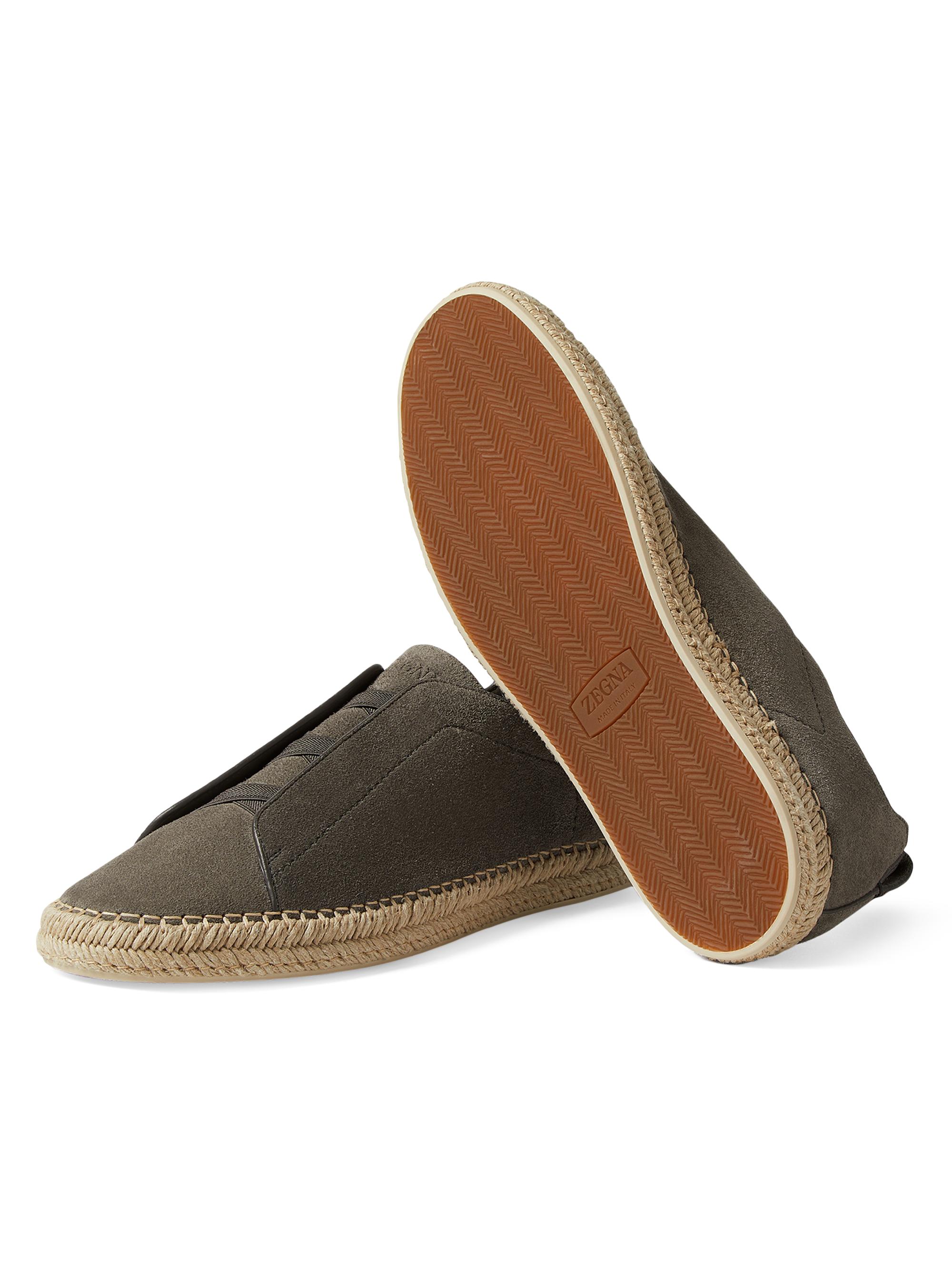 ZEGNA Suede Triple Stitch Espadrilles Sneakers | Saks Fifth Avenue