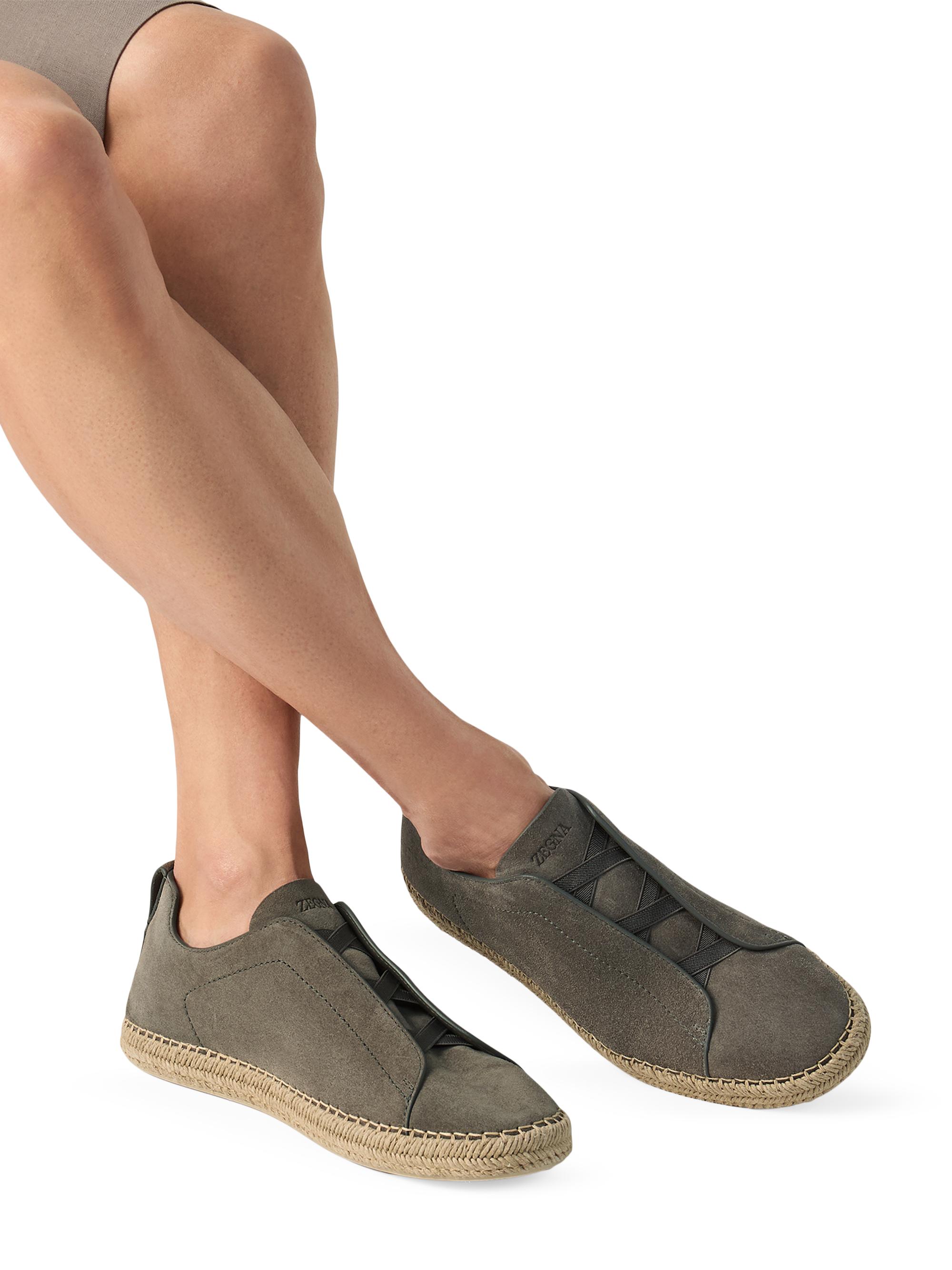 ZEGNA Suede Triple Stitch Espadrilles Sneakers | Saks Fifth Avenue