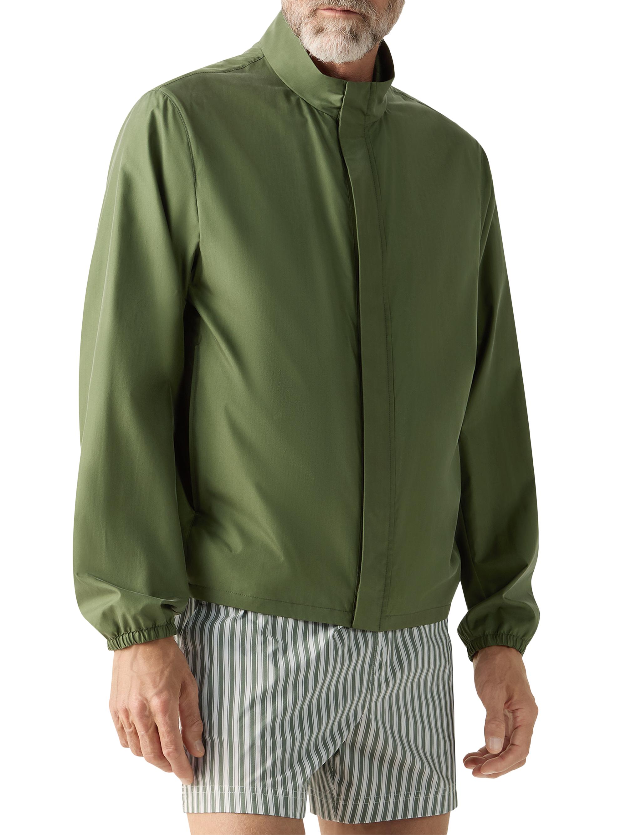 ZEGNA Men's Silk Blouson Jacket - Pine Green | Thumbnail 2