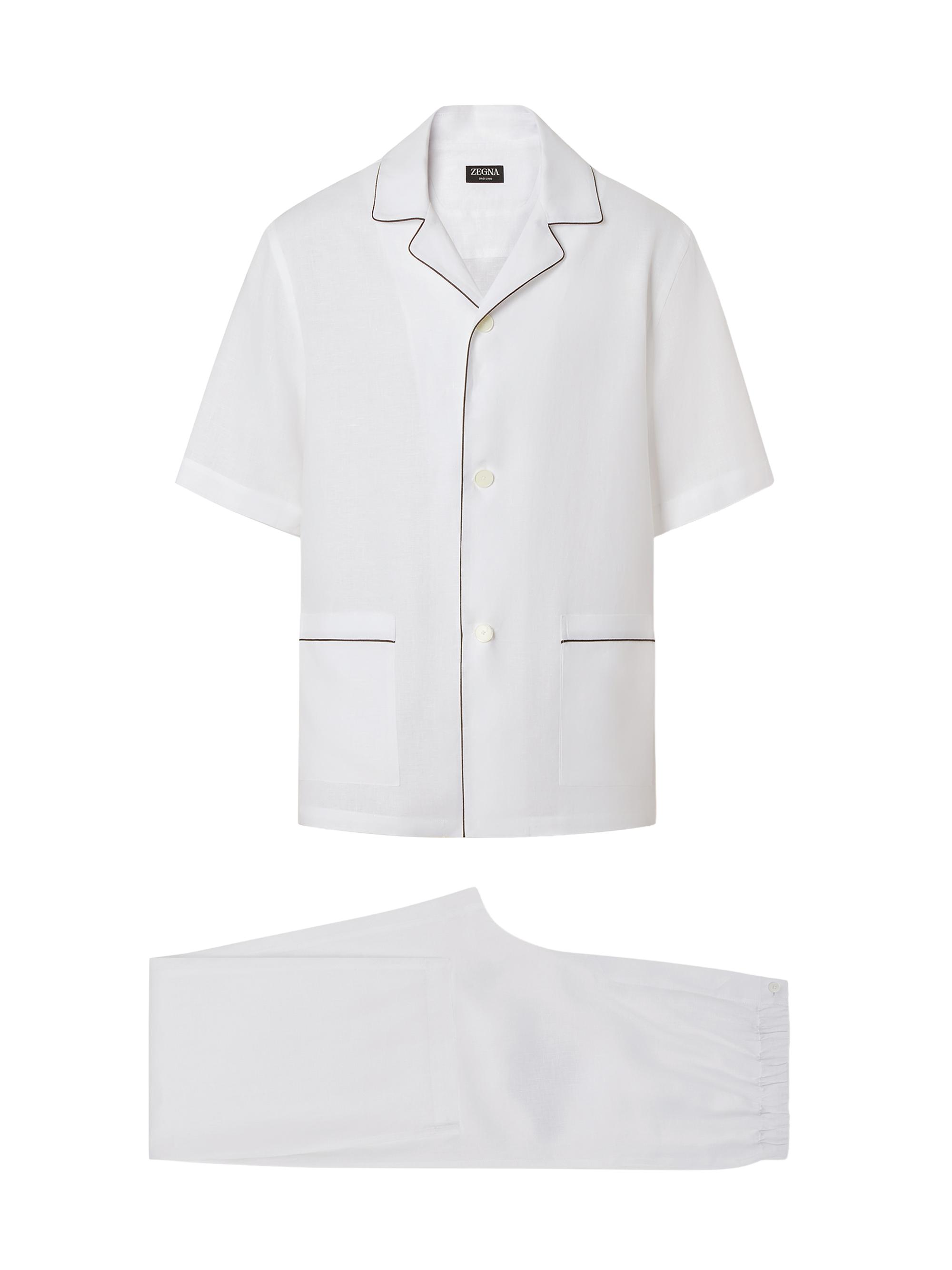 ZEGNA Men's Oasi Lino Pajamas - White