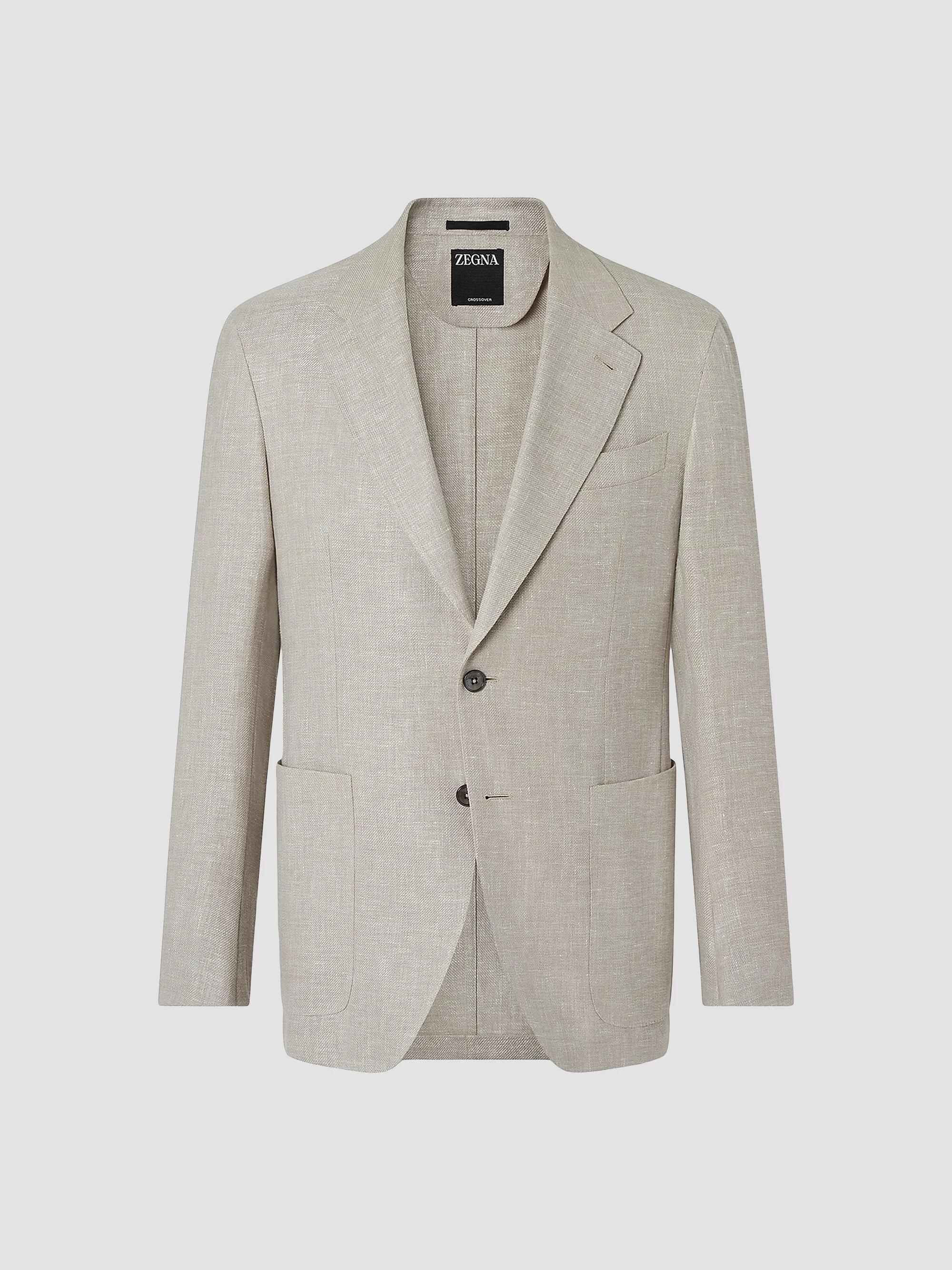ZEGNA Crossover Wool Linen and Silk Jacket | Saks Fifth Avenue