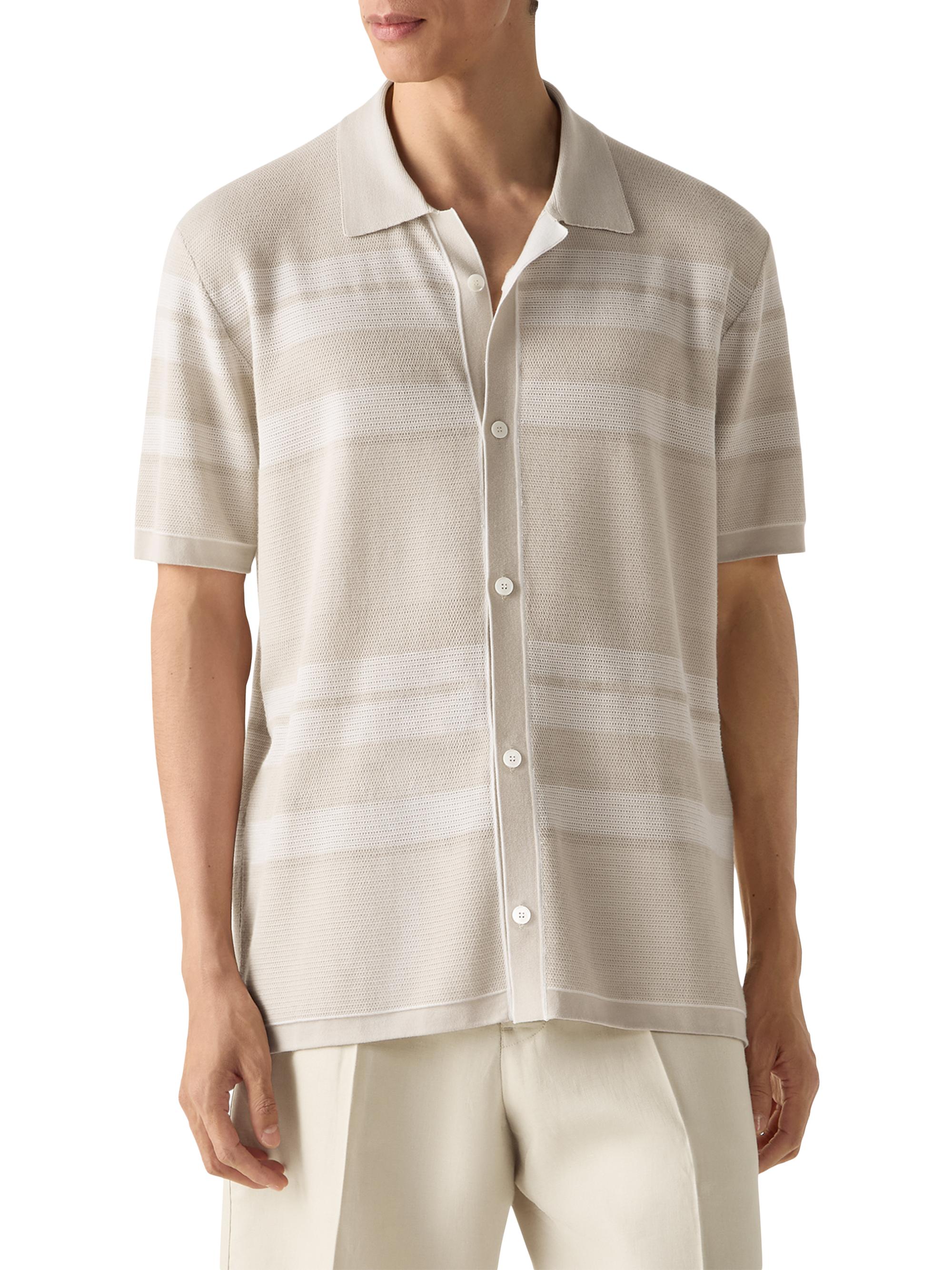 ZEGNA Men's Cotton and Silk Shirt -  White | Thumbnail 2