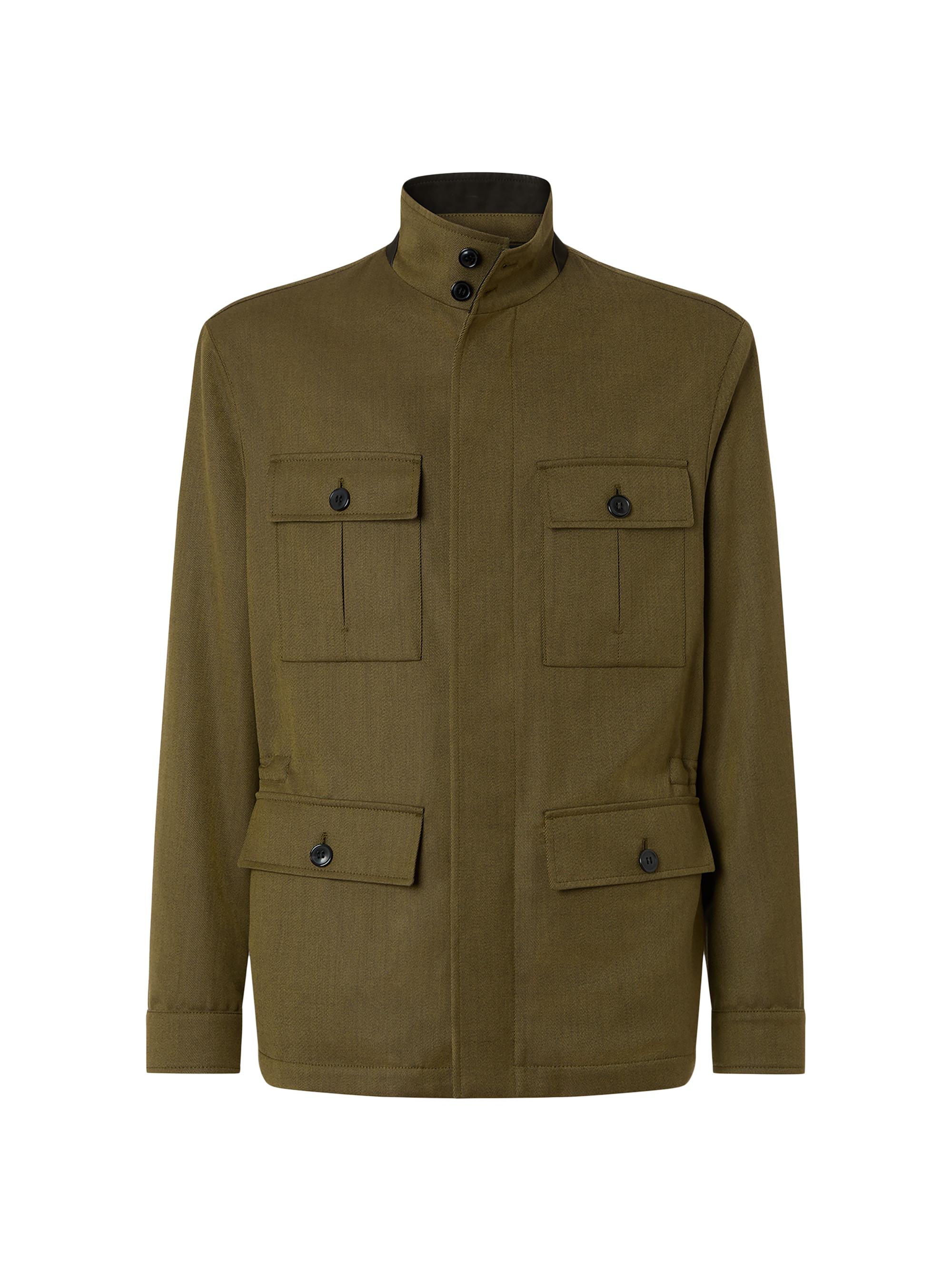 ZEGNA Men's Wool Field Jacket - Olive Green