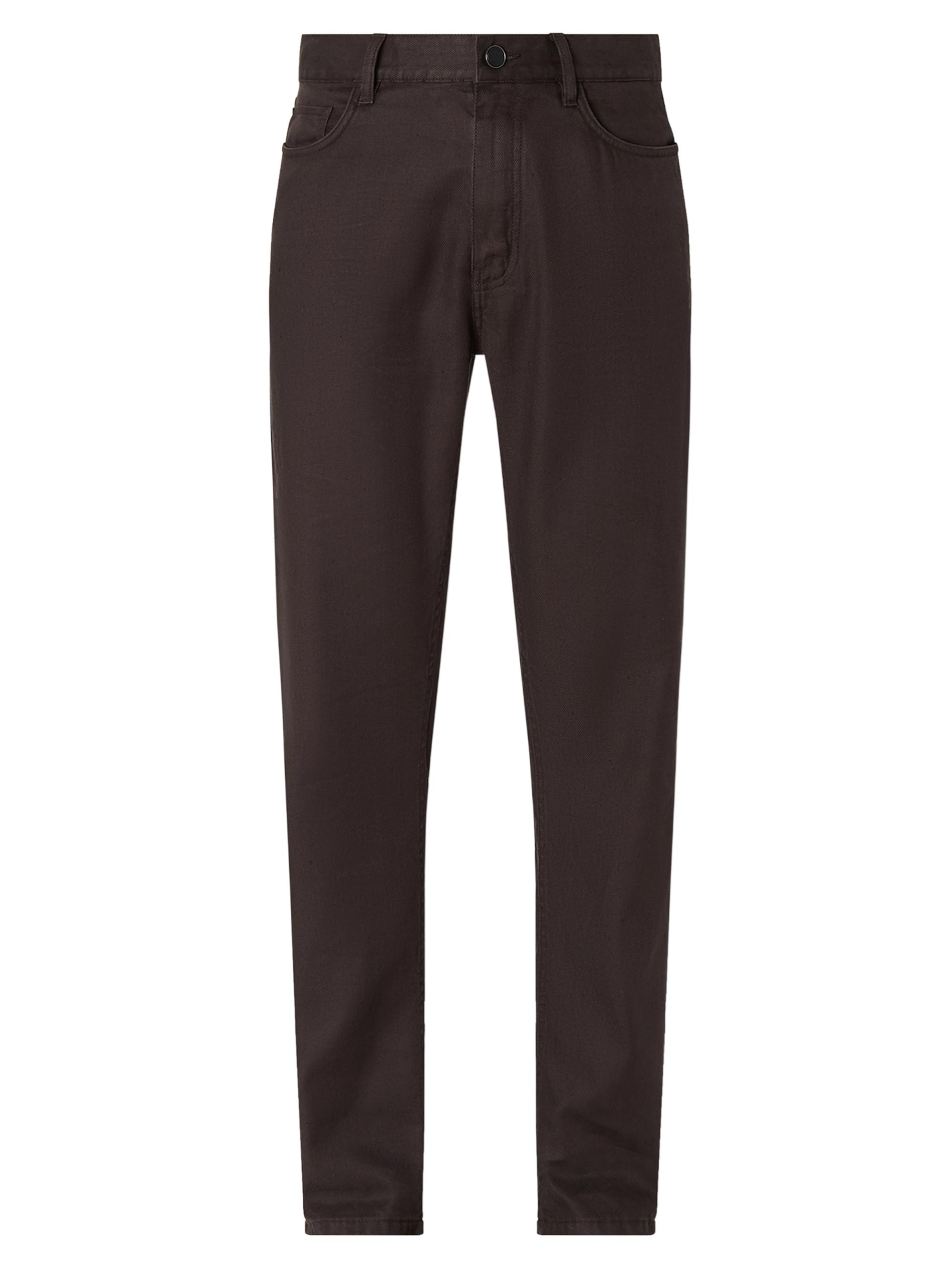 ZEGNA Men's Stretch Cotton and Linen Roccia Pants - Dark Brown