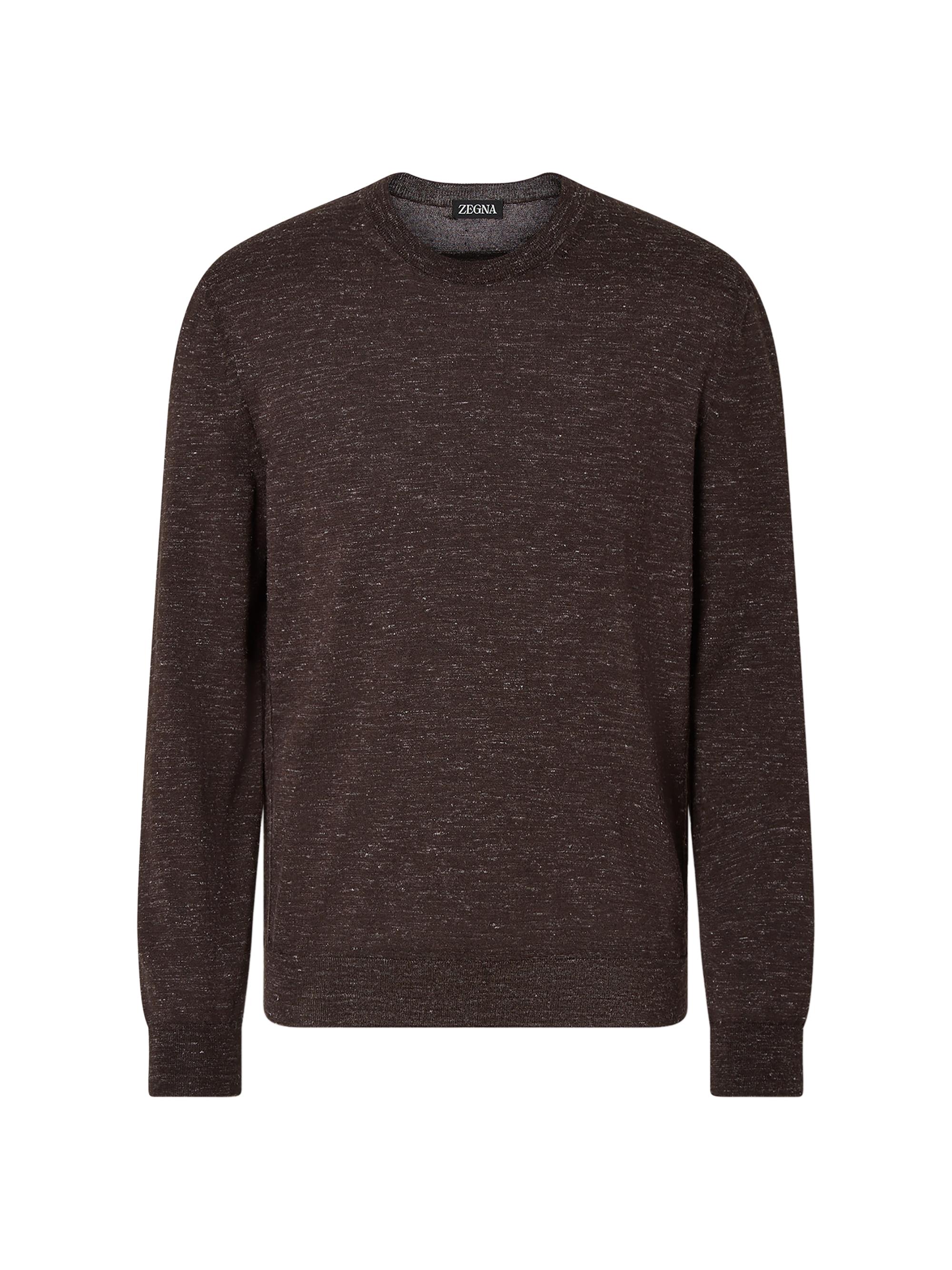 Silk Cashmere and Linen Crewneck Sweater