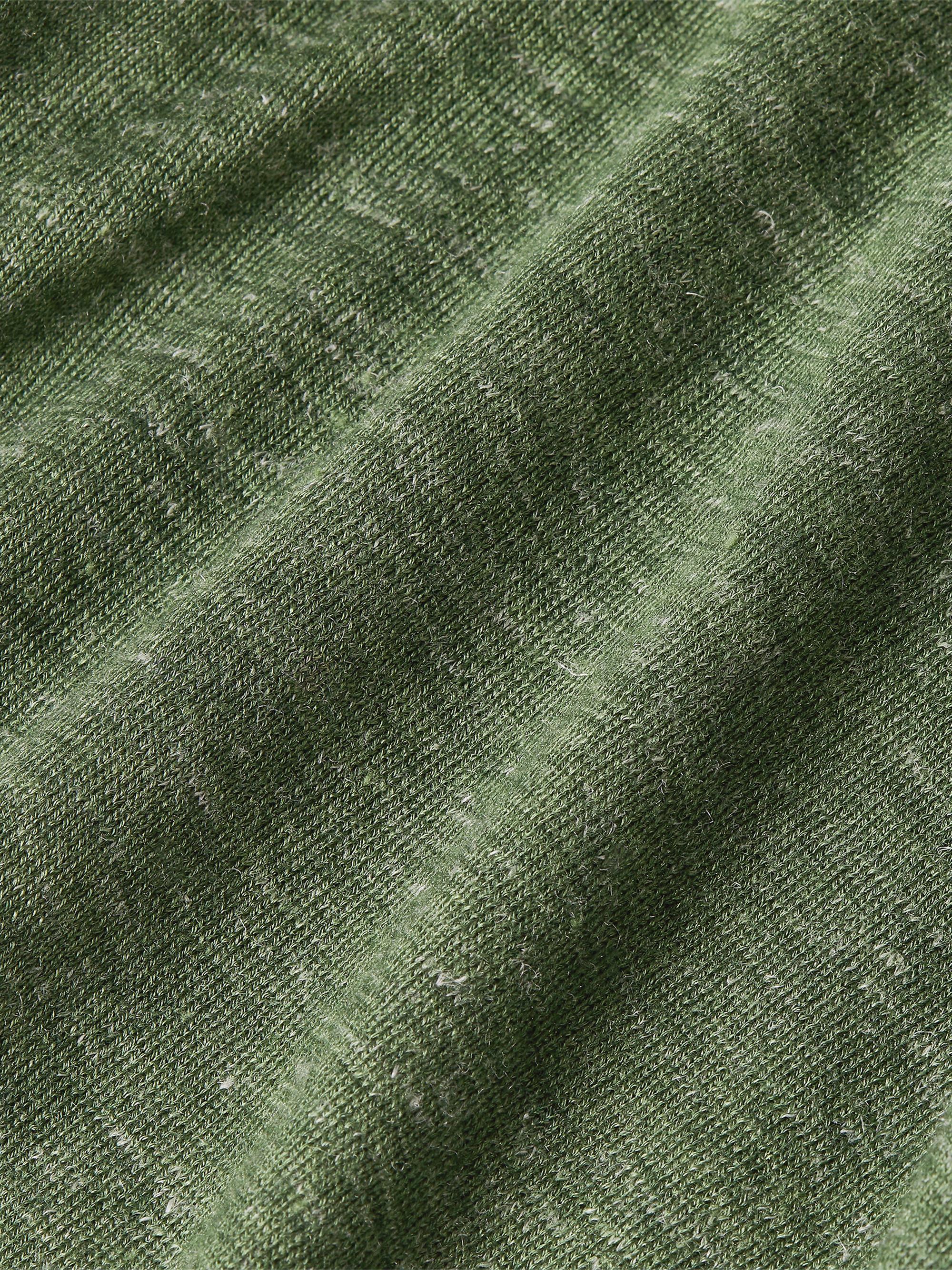 ZEGNA Men's Silk Cashmere and Linen Crewneck Sweater - Pine Green Melange | Thumbnail 5
