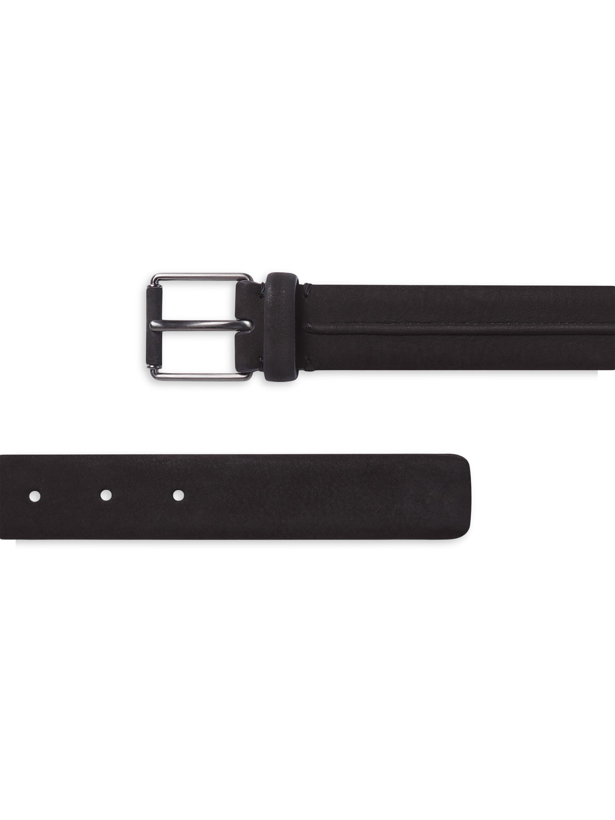 ZEGNA Men's Nubuck Belt - Dark Brown | Thumbnail 3