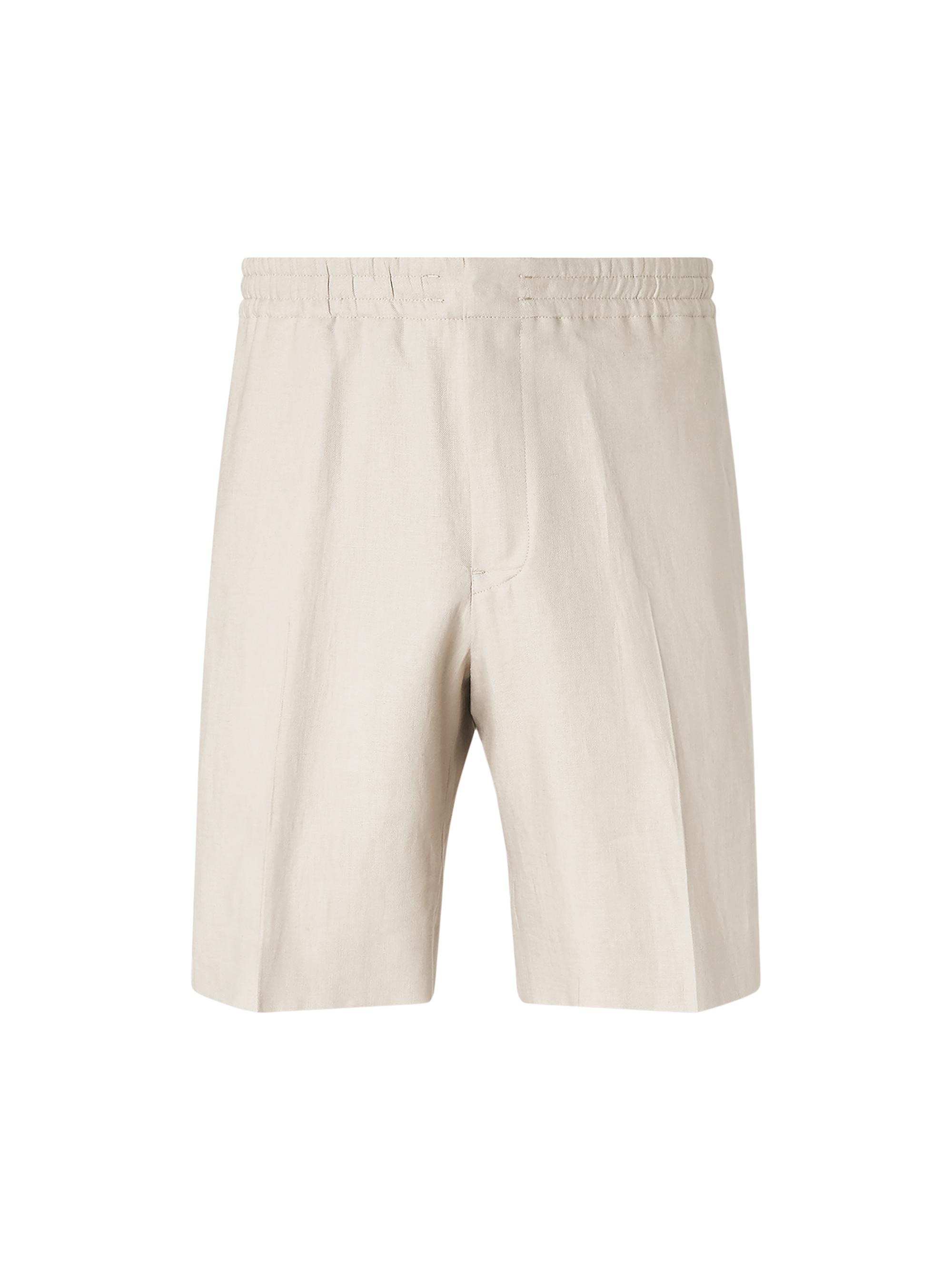 ZEGNA Men's Oasi Lino Shorts - White