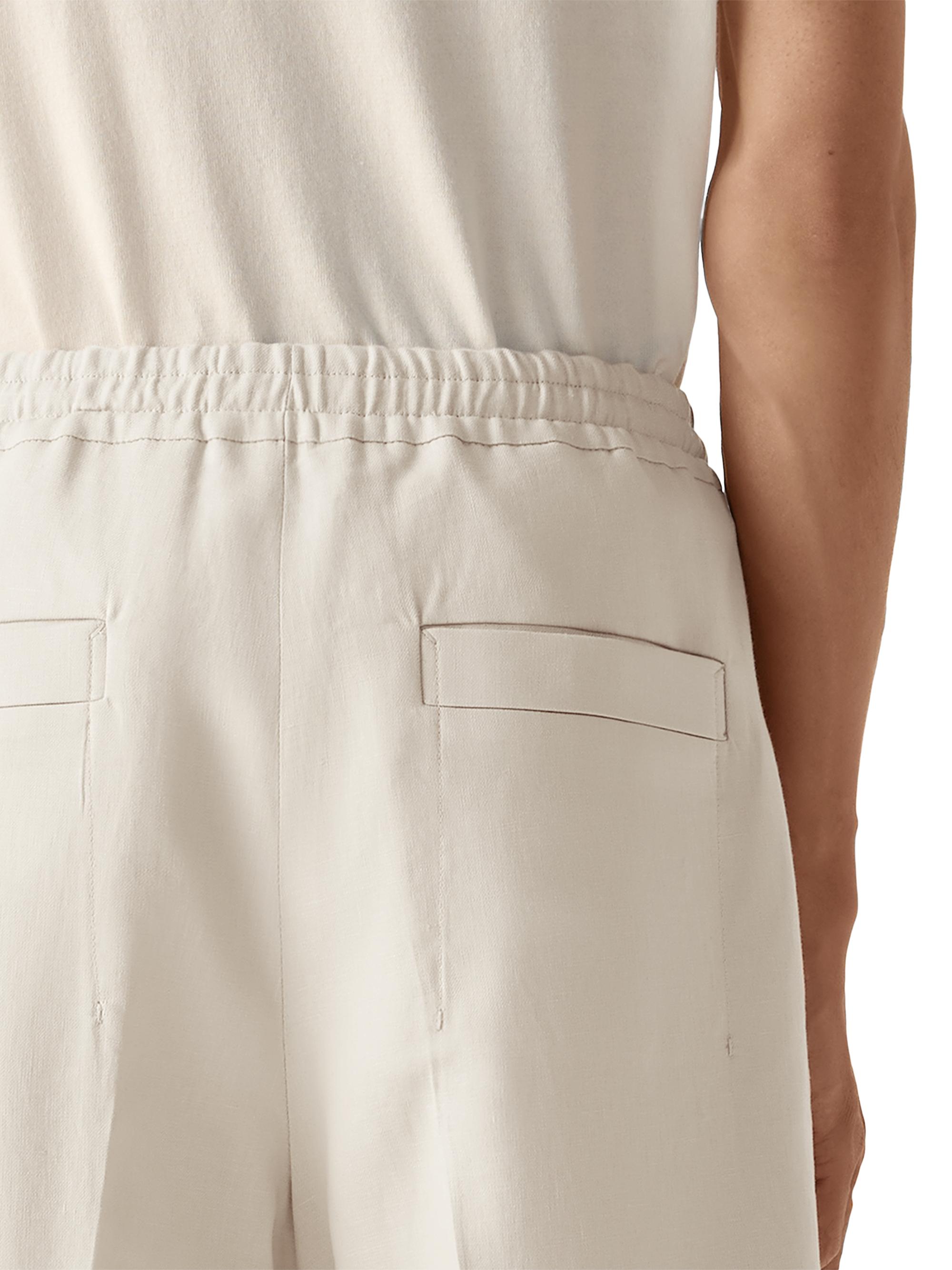 ZEGNA Men's Oasi Lino Shorts - White | Thumbnail 5