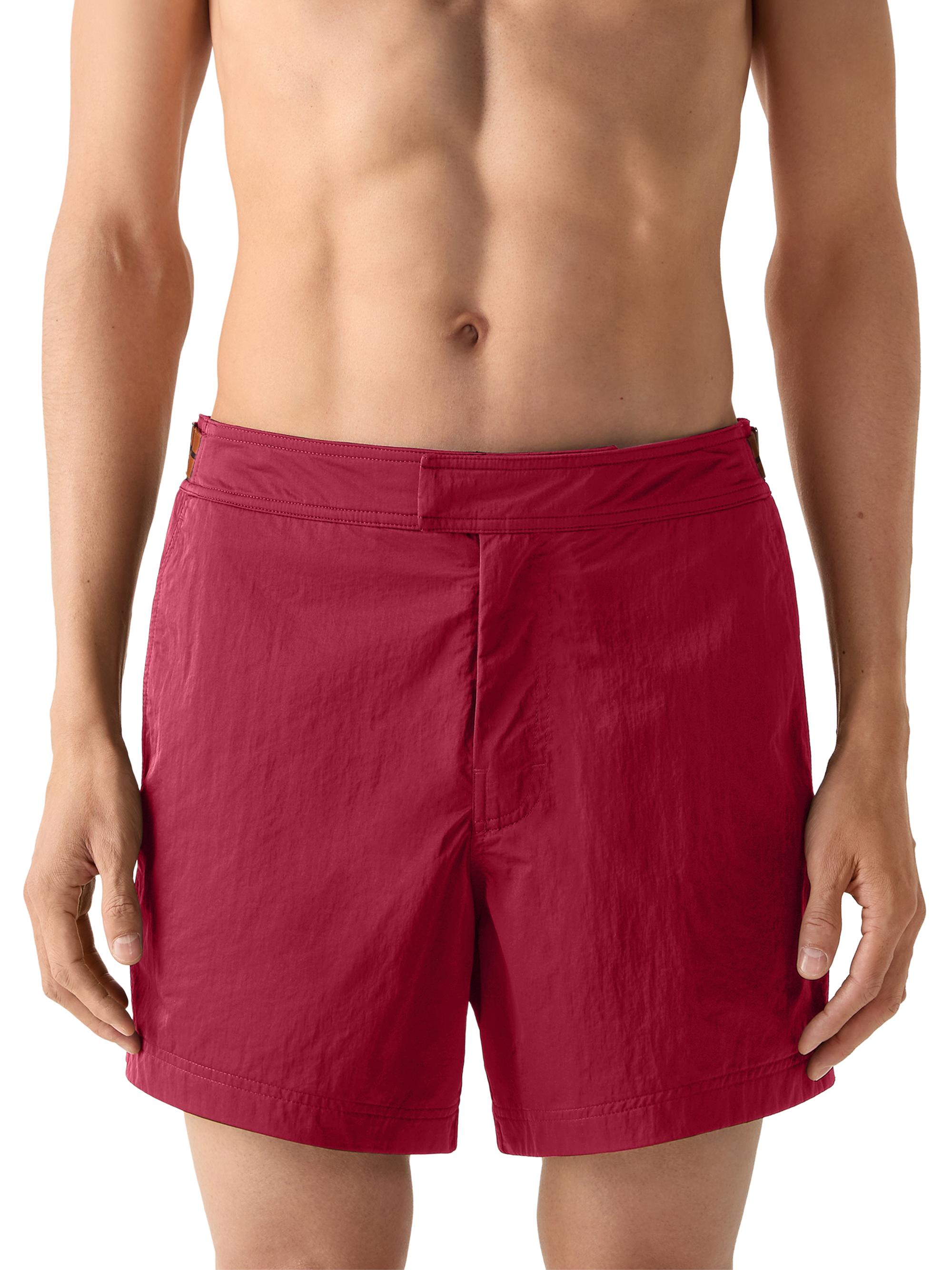 ZEGNA Men's 232 Road Brand Mark Rio Swim Trunks - Dark Pink | Thumbnail 2