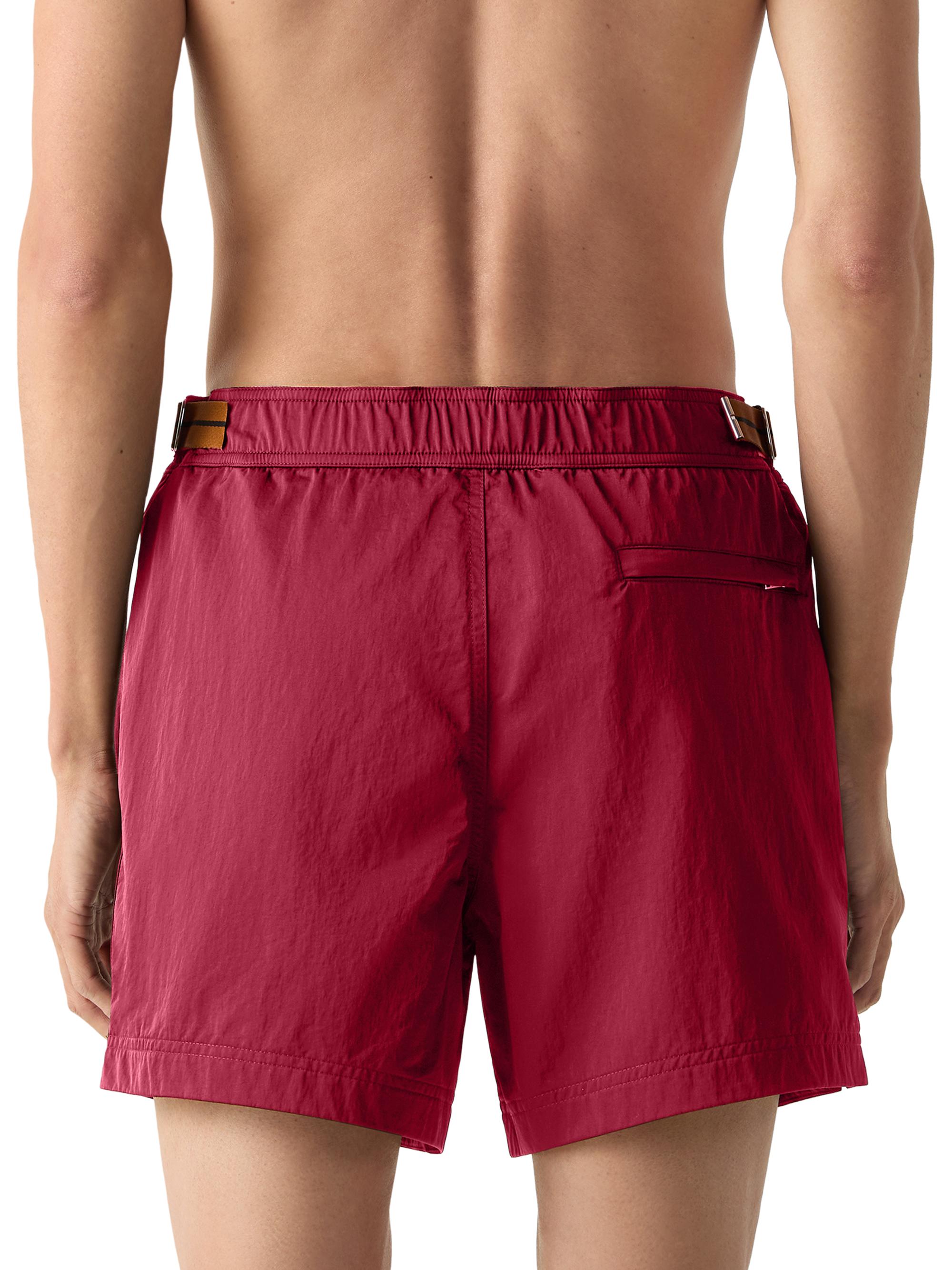 ZEGNA Men's 232 Road Brand Mark Rio Swim Trunks - Dark Pink | Thumbnail 3
