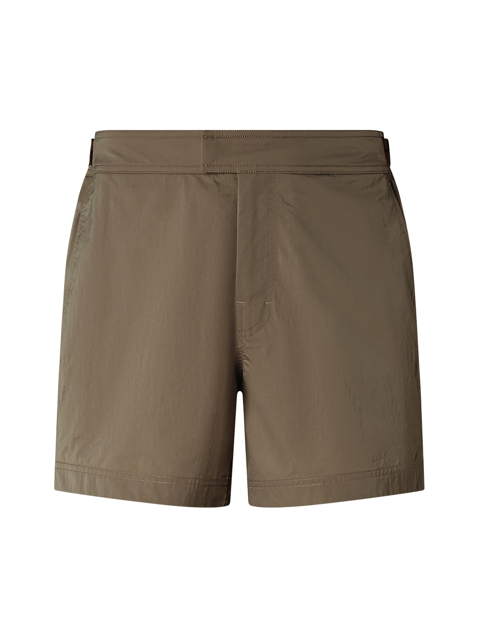 ZEGNA Men's 232 Road Brand Mark Rio Swim Trunks - Dark Taupe