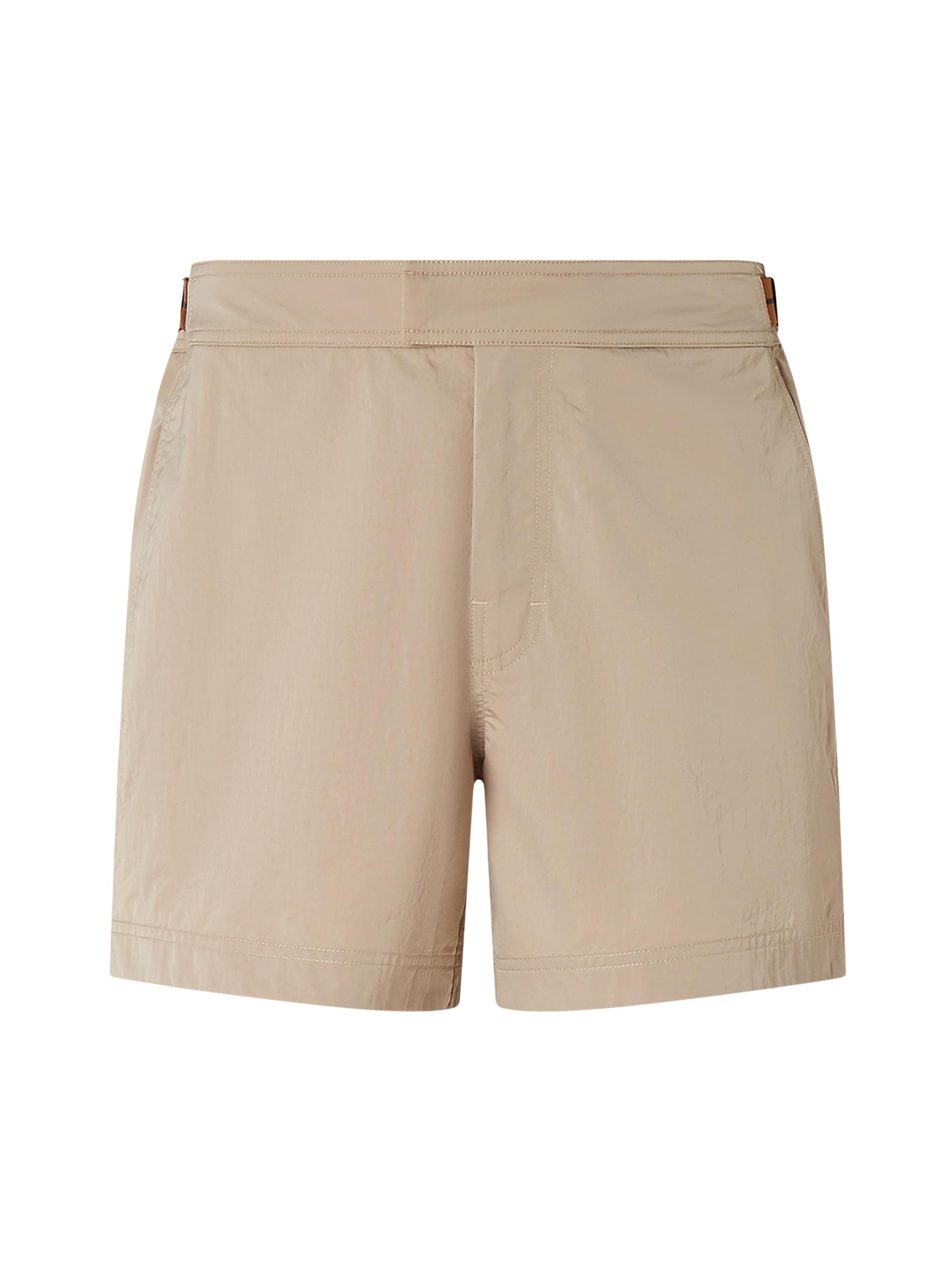 ZEGNA Men's 232 Road Brand Mark Rio Swim Trunks - Dark Taupe