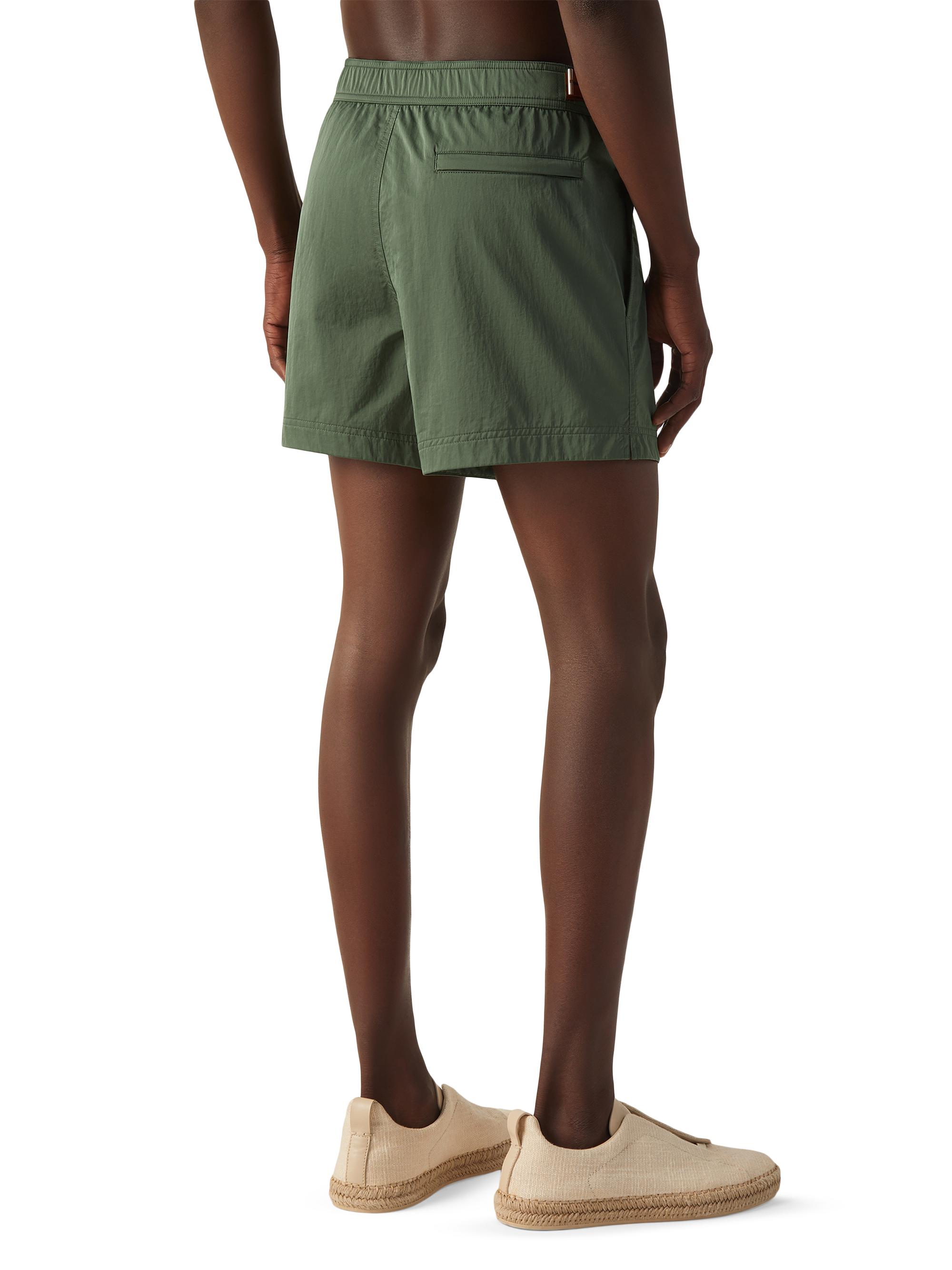 ZEGNA Men's 232 Road Brand Mark Rio Swim Trunks - Pine Green | Thumbnail 3
