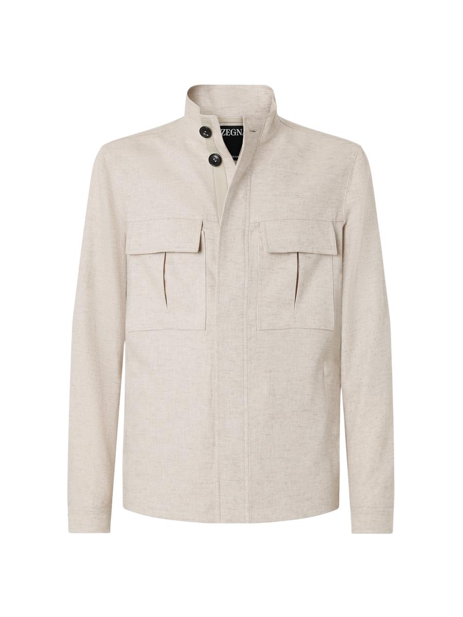ZEGNA Oasi Lino Field Jacket | Saks Fifth Avenue