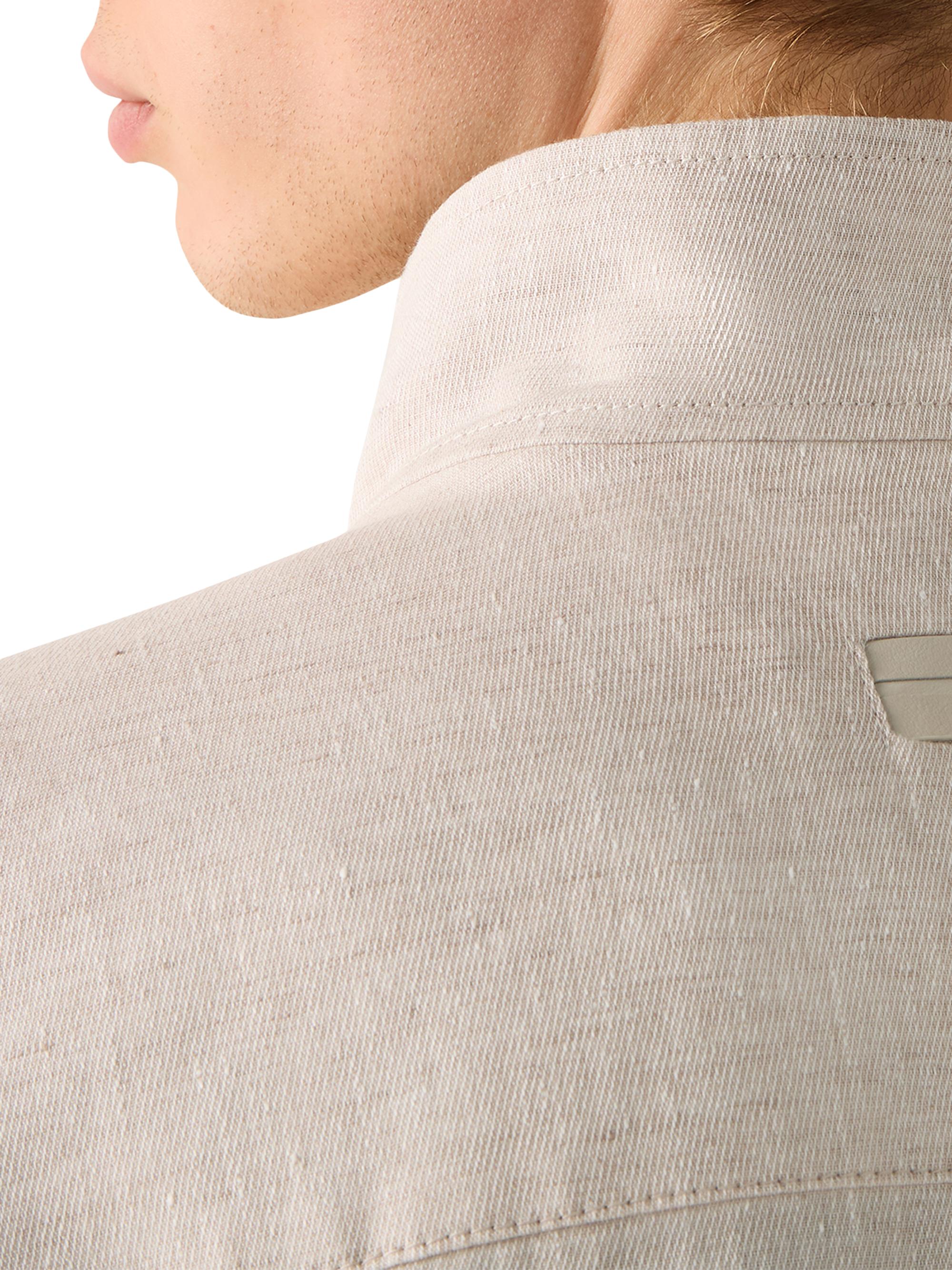 ZEGNA Men's Oasi Lino Field Jacket - Light Taupe | Thumbnail 4