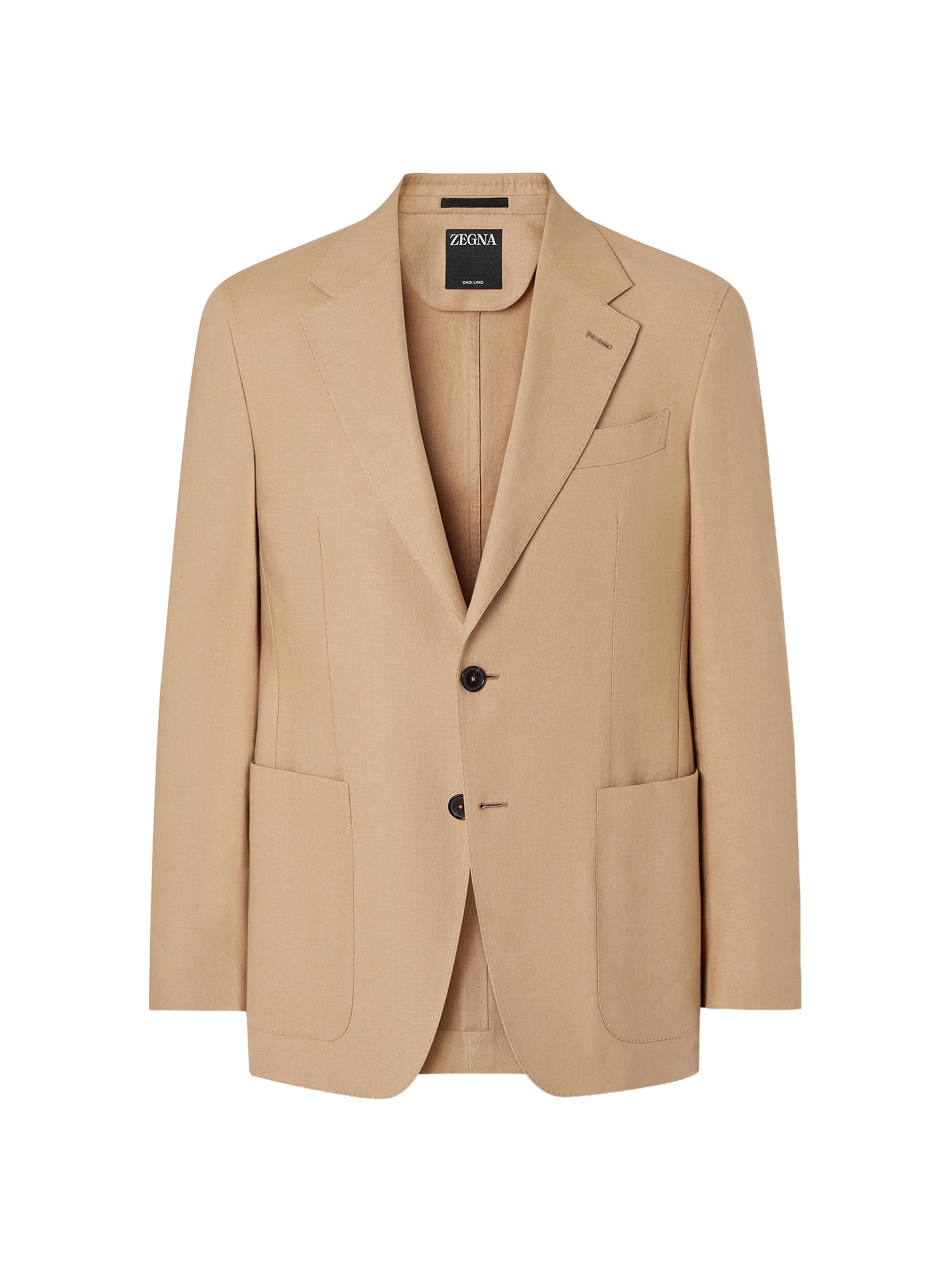 ZEGNA Men's Oasi Lino Jacket - Beige