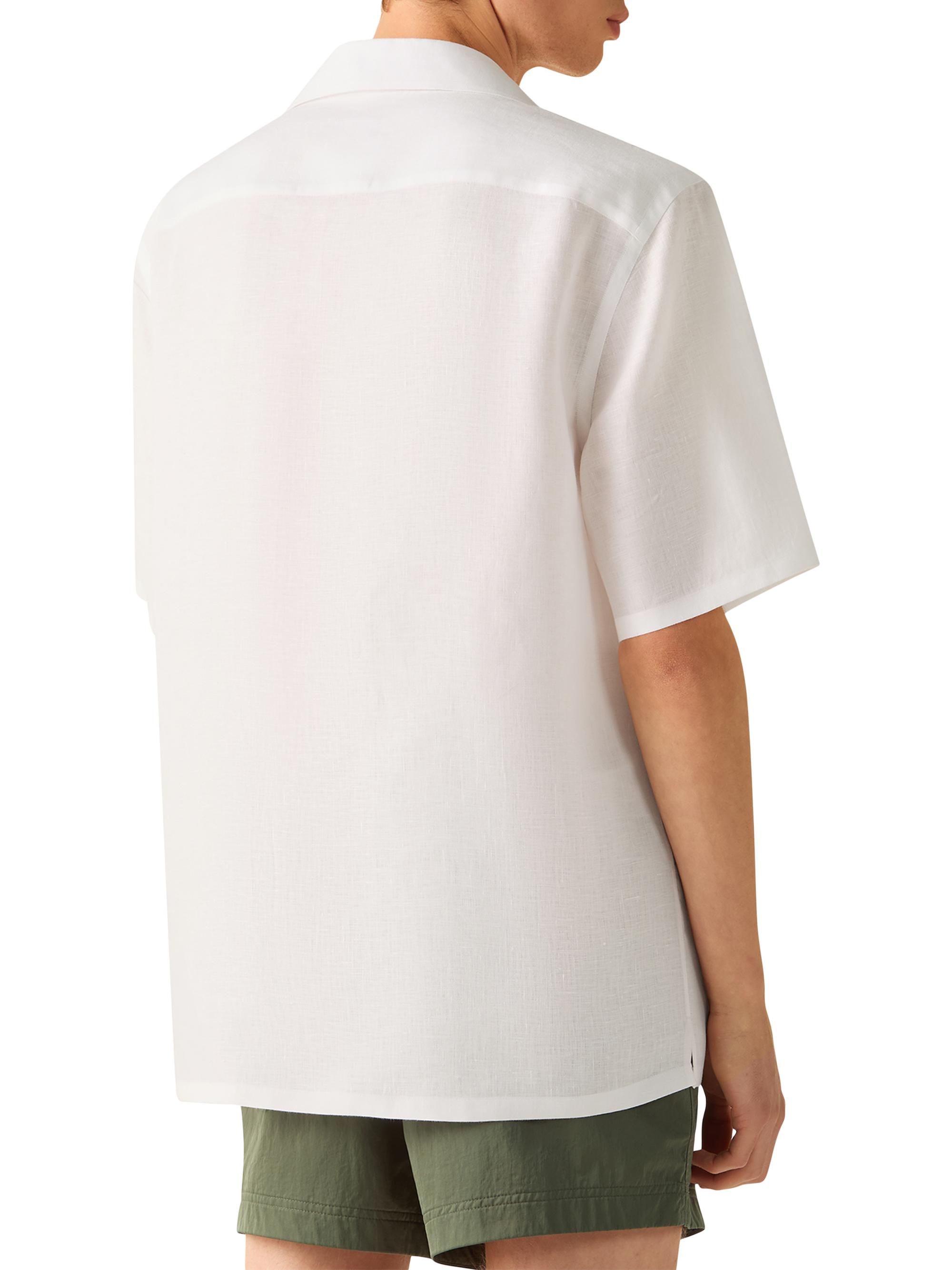 ZEGNA Men's Oasi Lino Shirt - White | Thumbnail 3