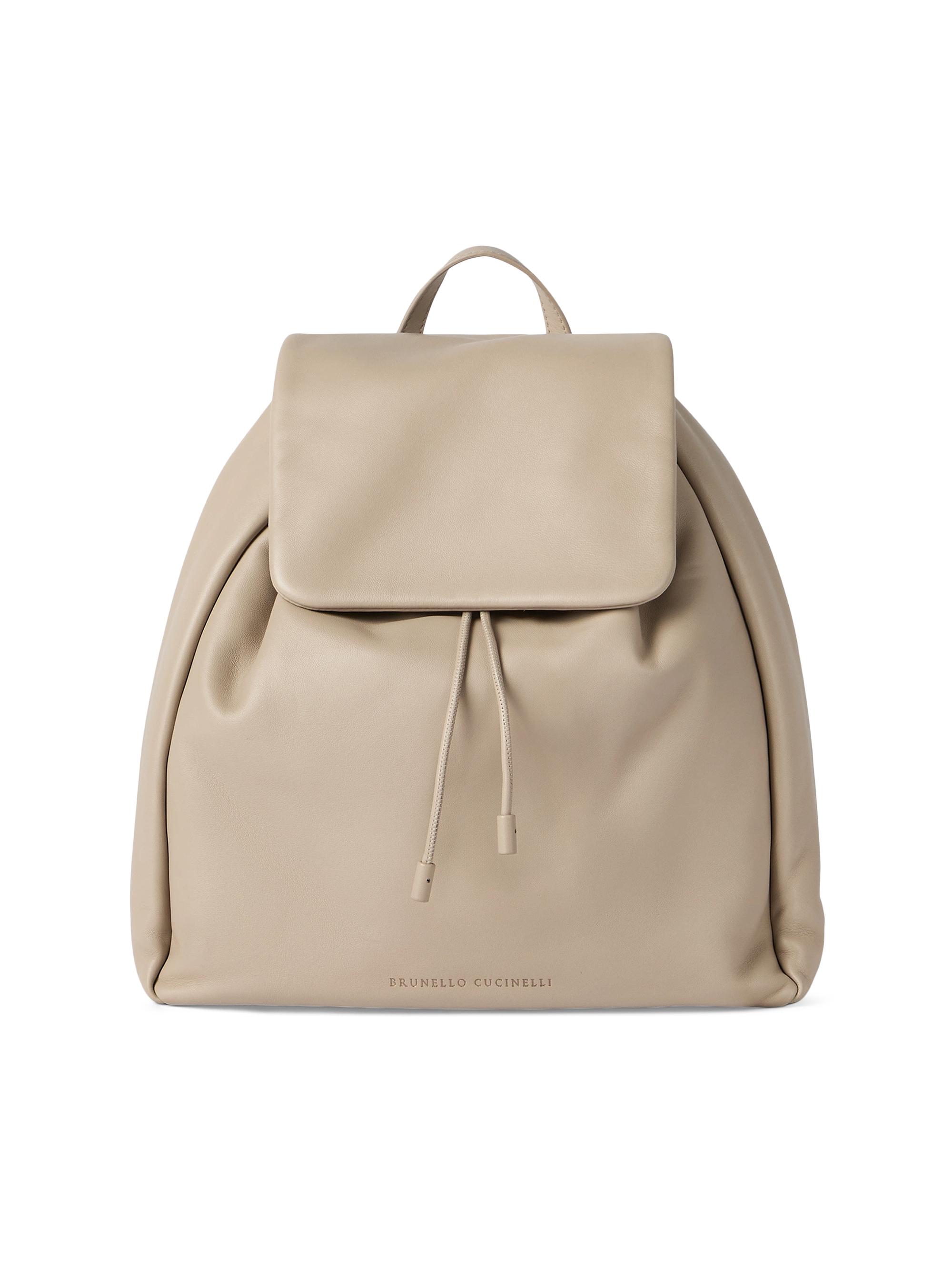 Brunello Cucinelli Women's Mellow City Backpack in Soft Leather - Buff | Thumbnail 7