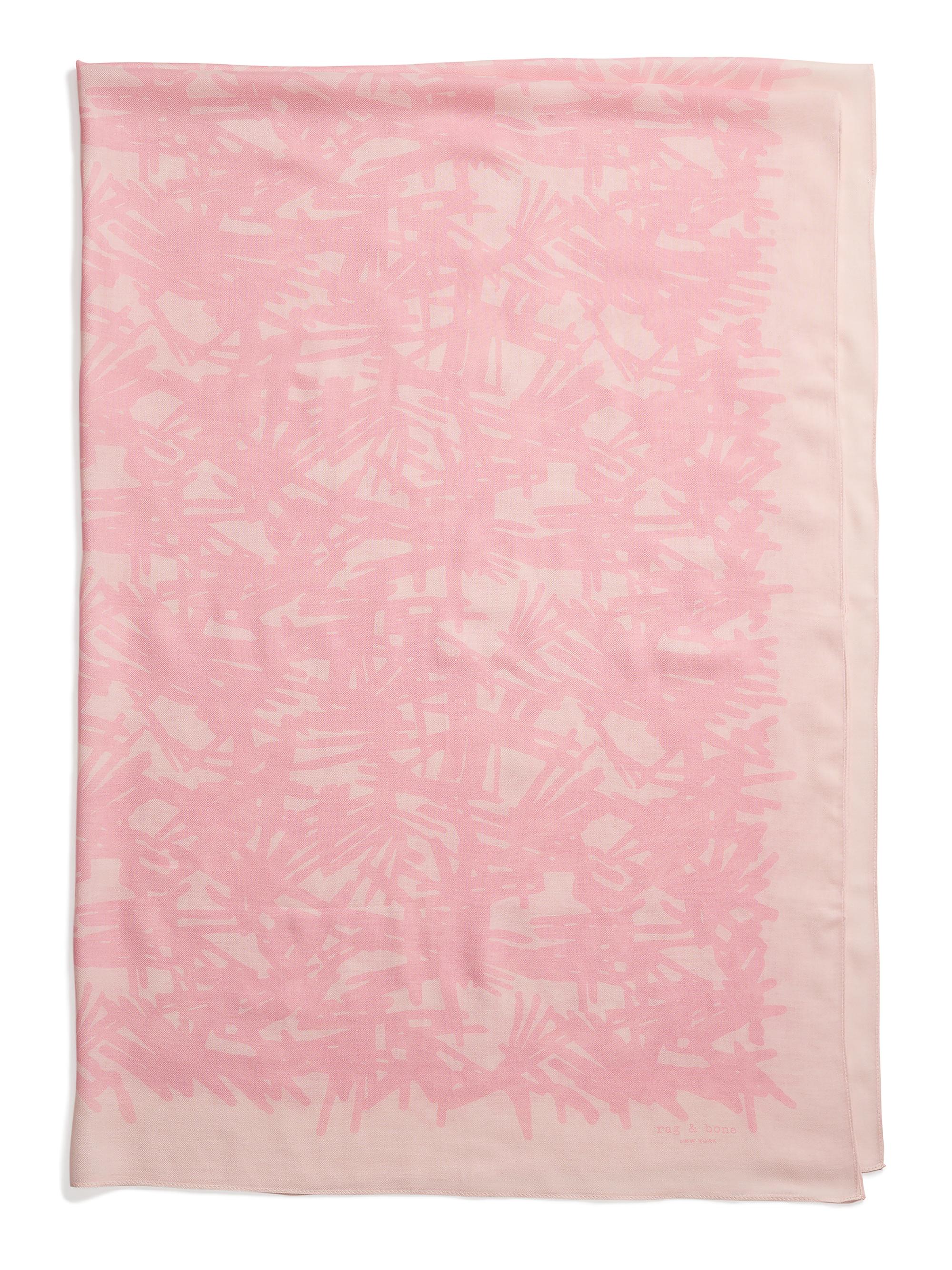 rag & bone Women's Sally Abstract-Print Modal-Cashmere Sarong - Pink | Thumbnail 4