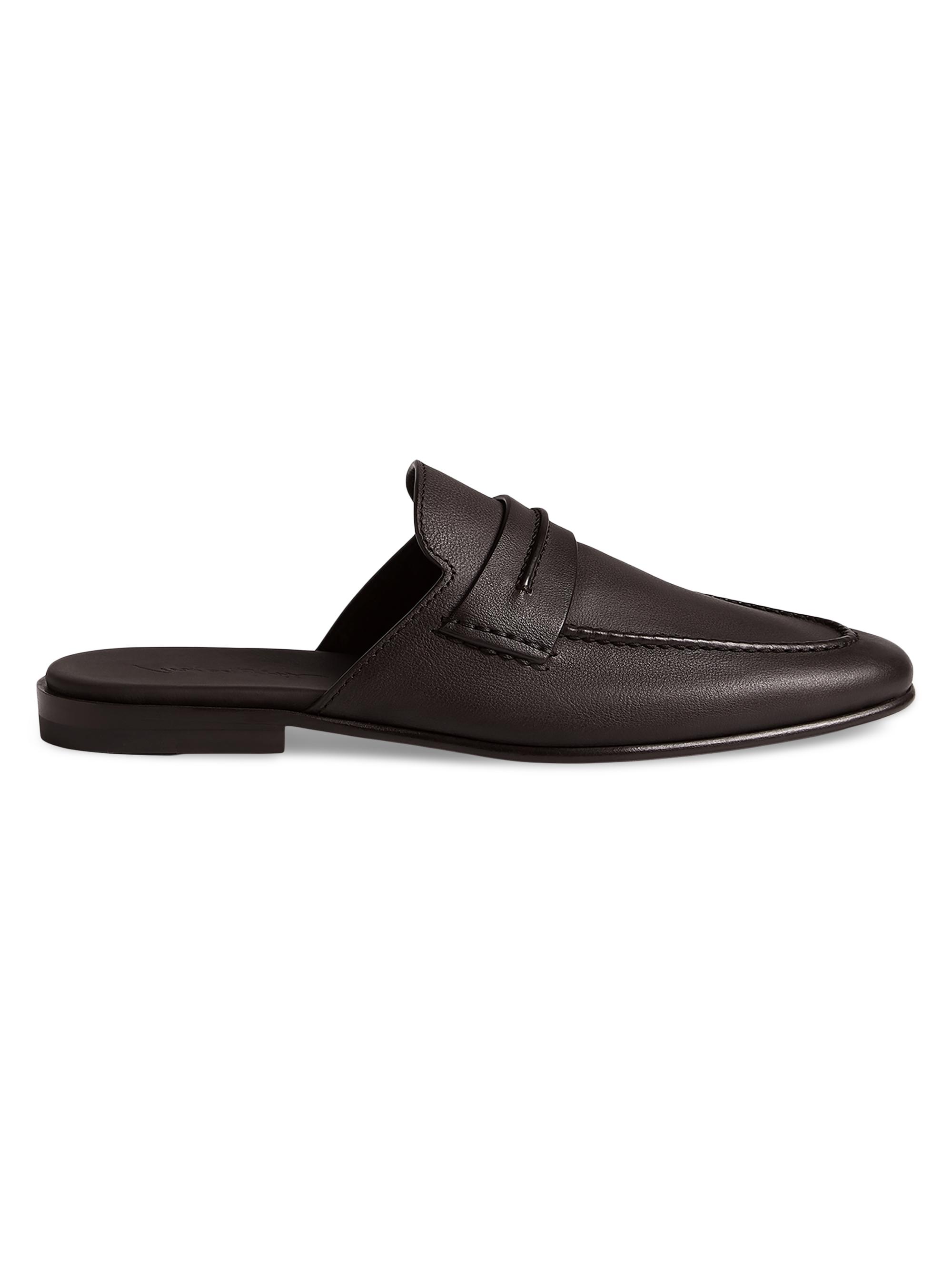 Prada Shuffle Antiqued Leather Mules | Saks Fifth Avenue