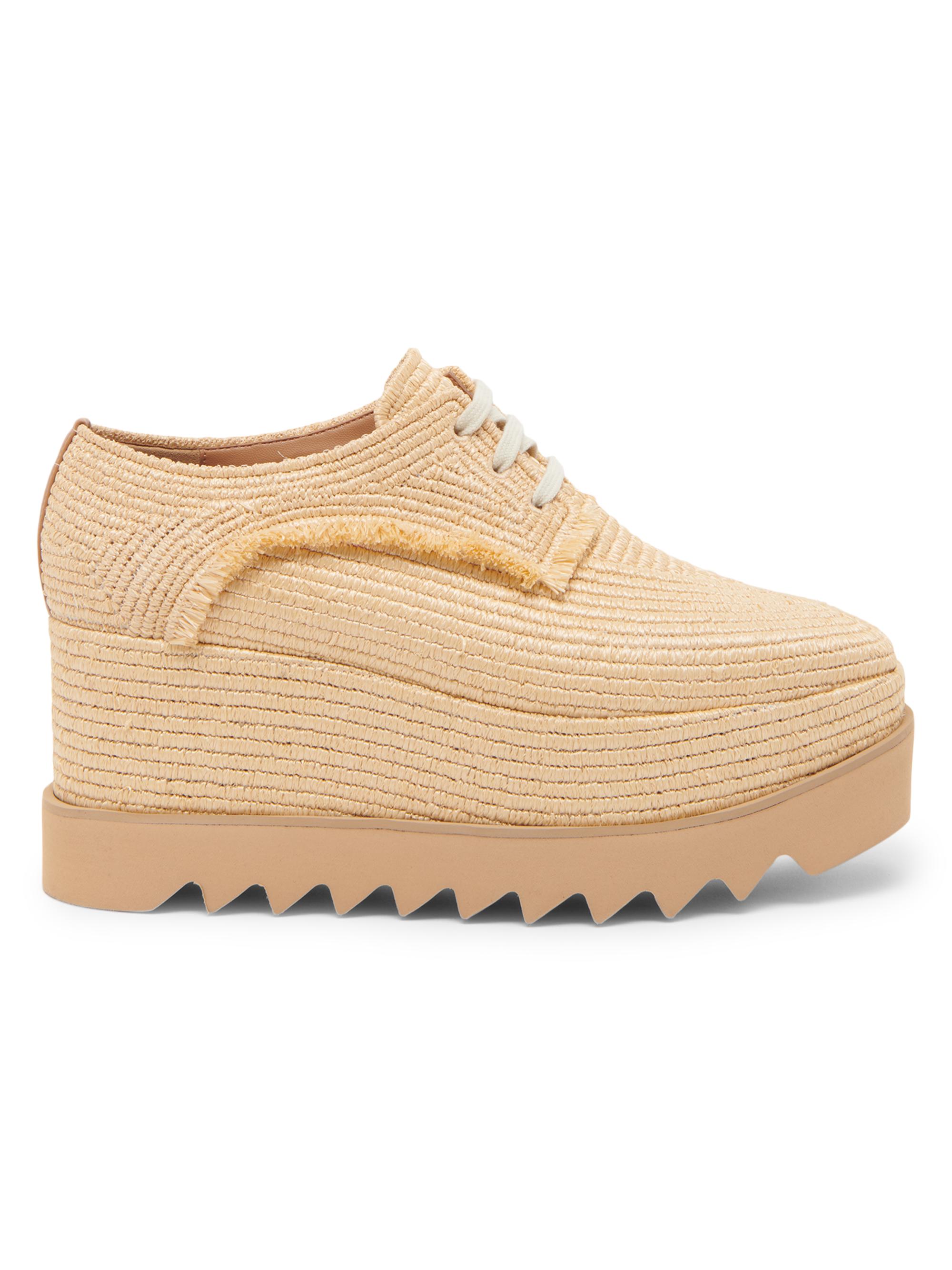 Stella McCartney Women's 80MM Elyse Woven Raffia Platform Sneakers - Natural