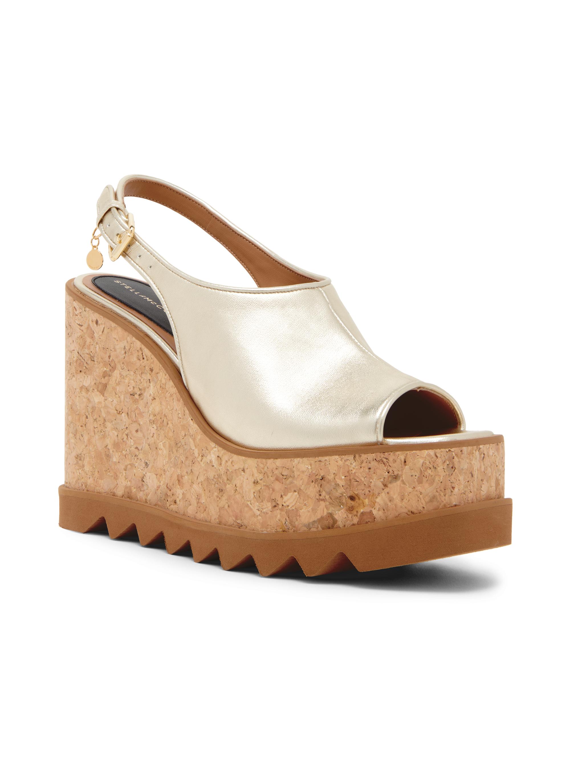 Stella McCartney Sneakelyse 120MM Metallic Leather Platform