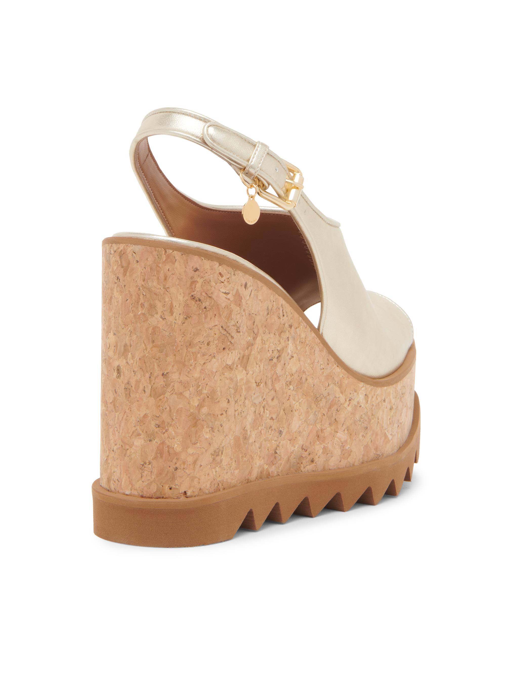 Stella McCartney Sneakelyse 120MM Metallic Leather Platform