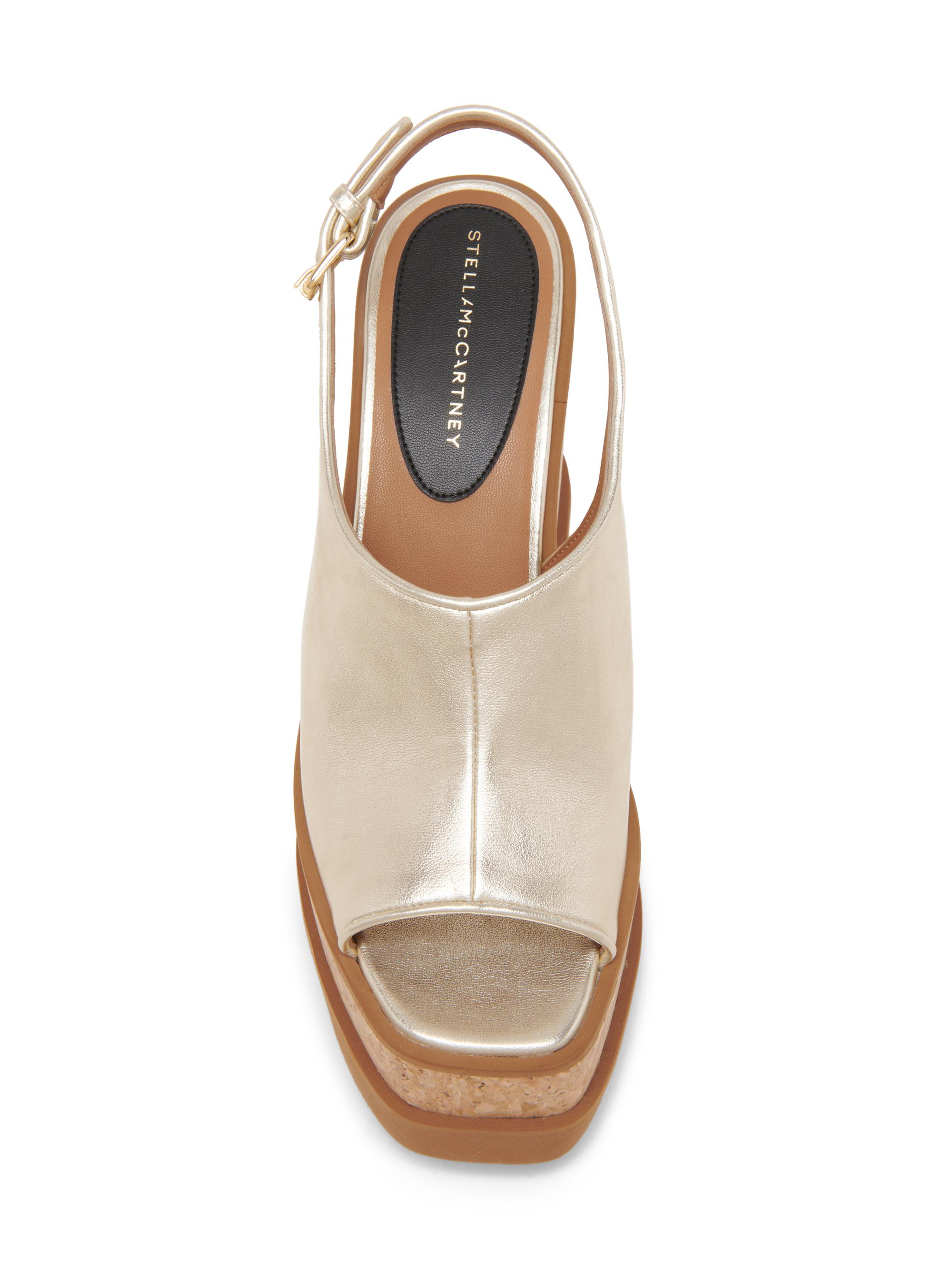 Stella McCartney Sneakelyse 120MM Metallic Leather Platform