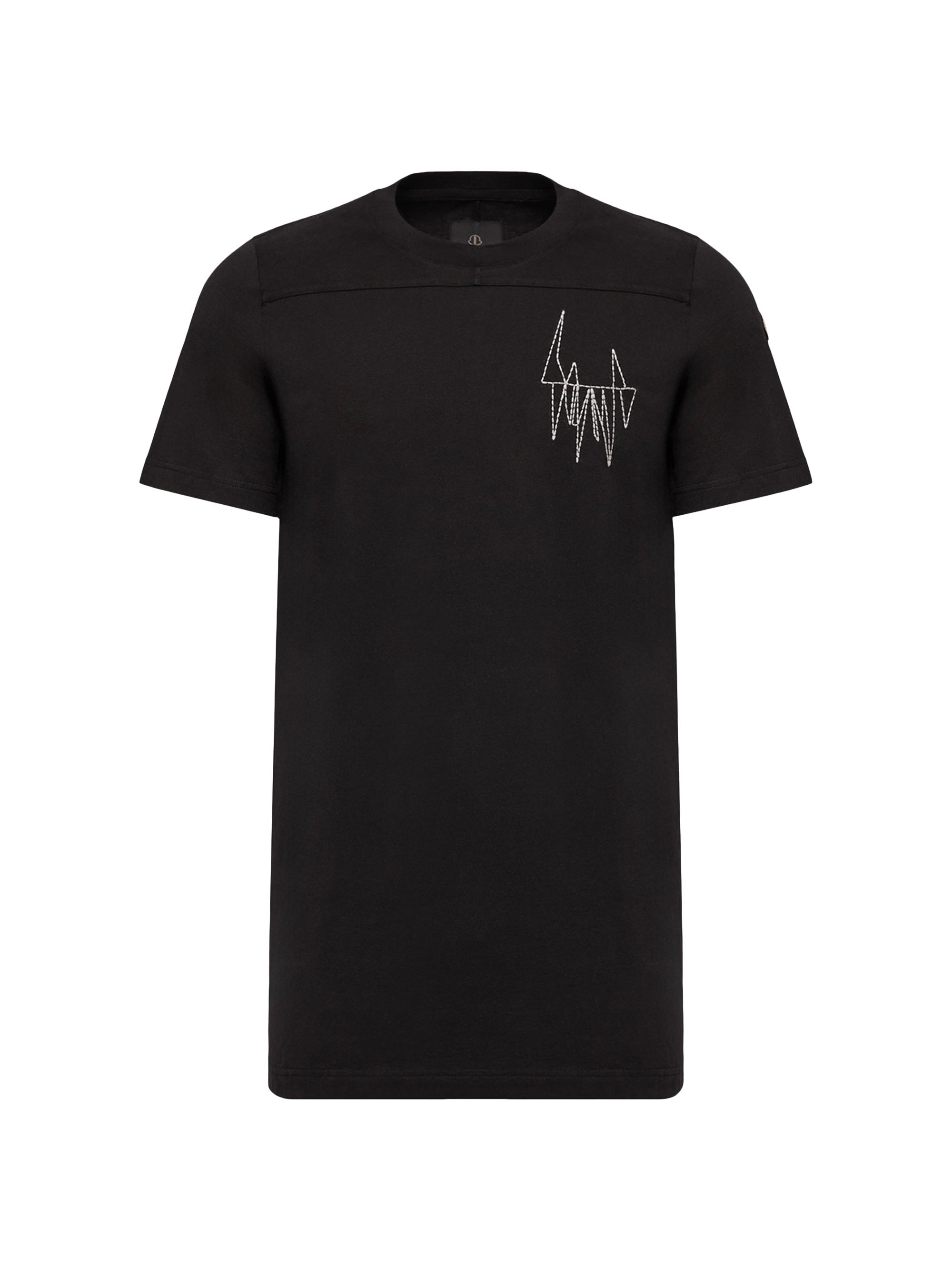 Moncler Women's  + Rick Owens Girder Crew Neck T-Shirt in Cotton - Black | Thumbnail 5