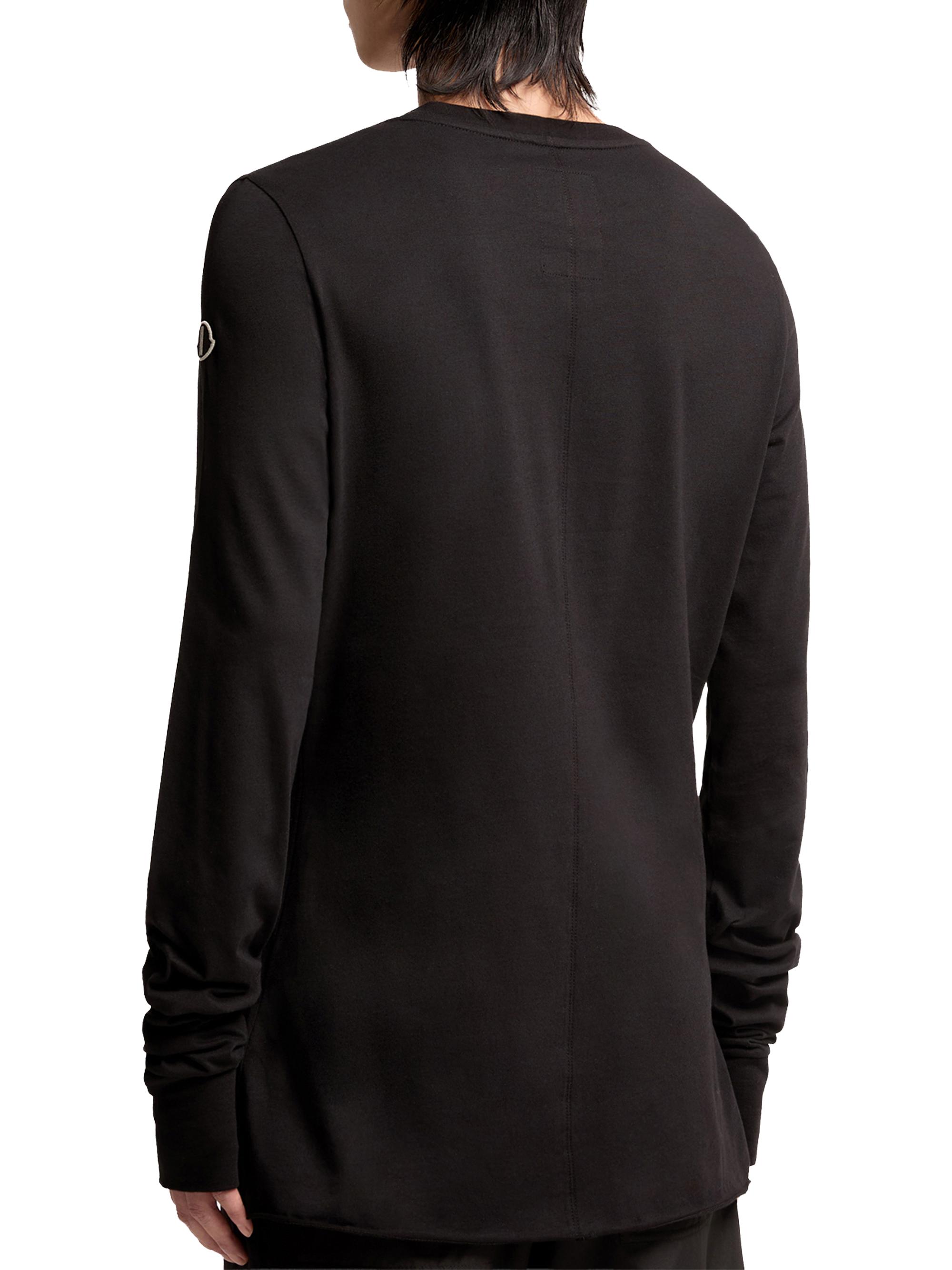 Moncler Women's  + Rick Owens Girder Crew Neck T-Shirt in Cotton - Black | Thumbnail 3