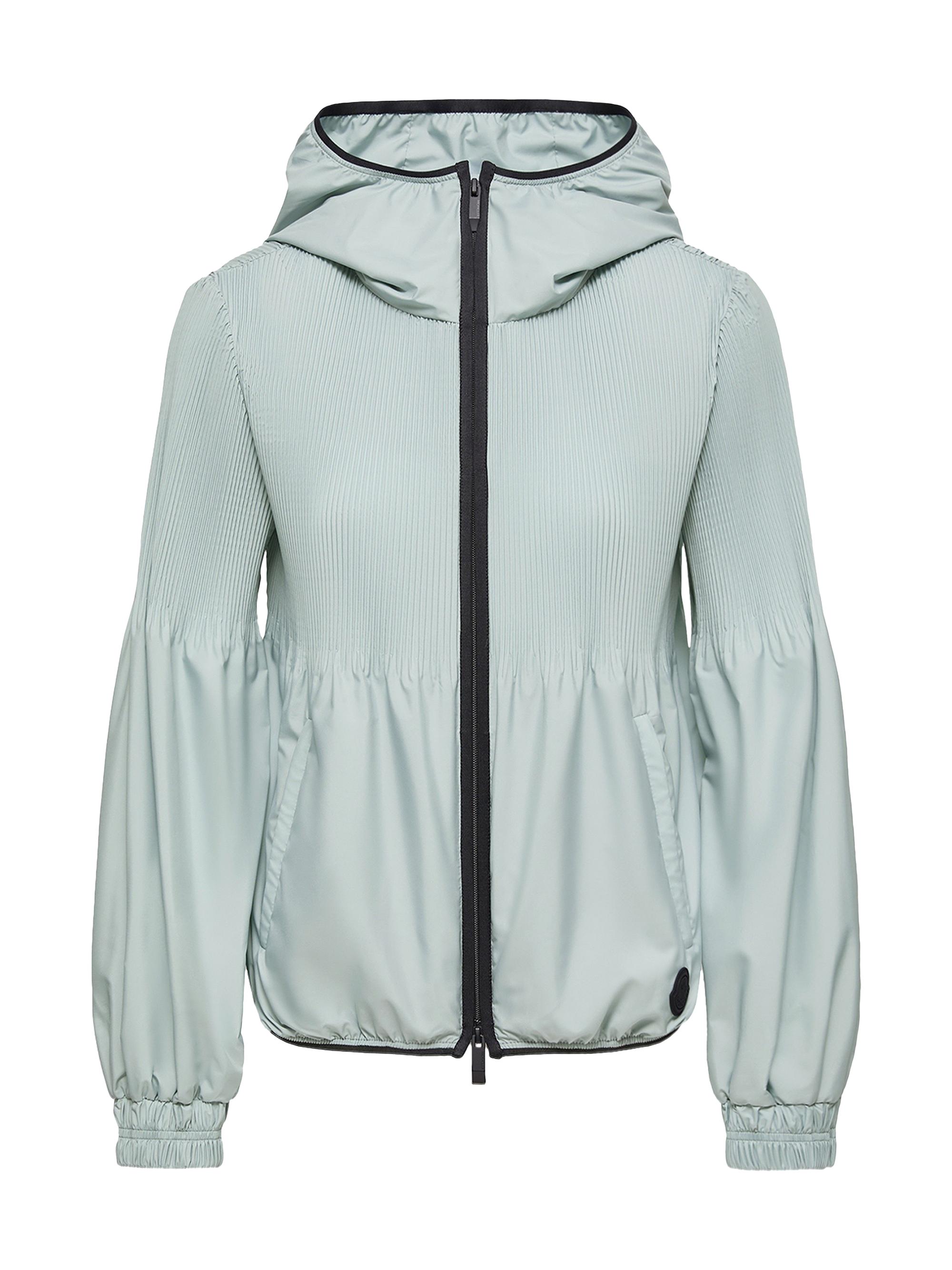 Moncler Women's Anemone Jacket with Pleats - Aqua Green