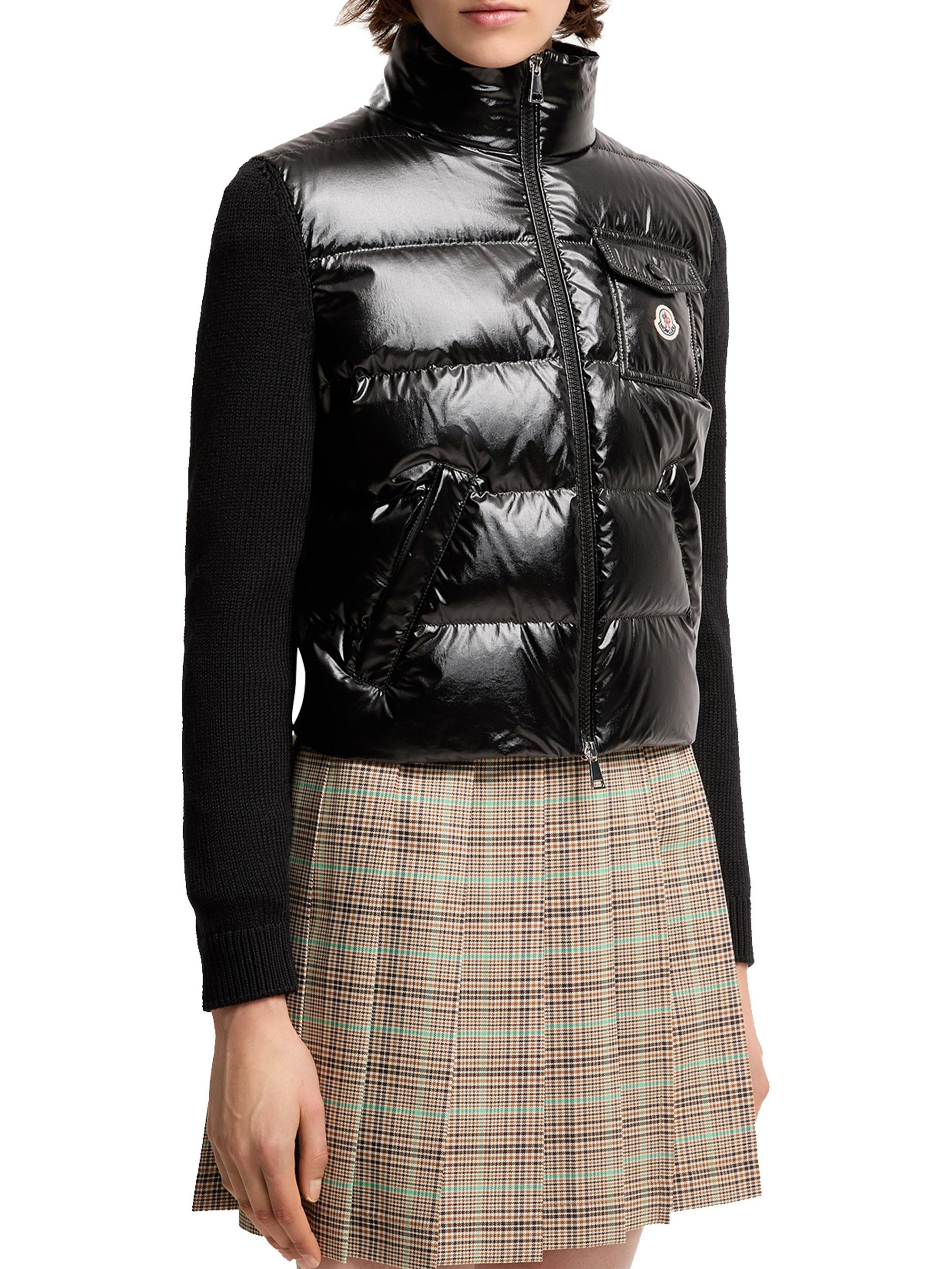 Moncler Down-Filled Zip-Up Cardigan in Wool | Saks Fifth Avenue