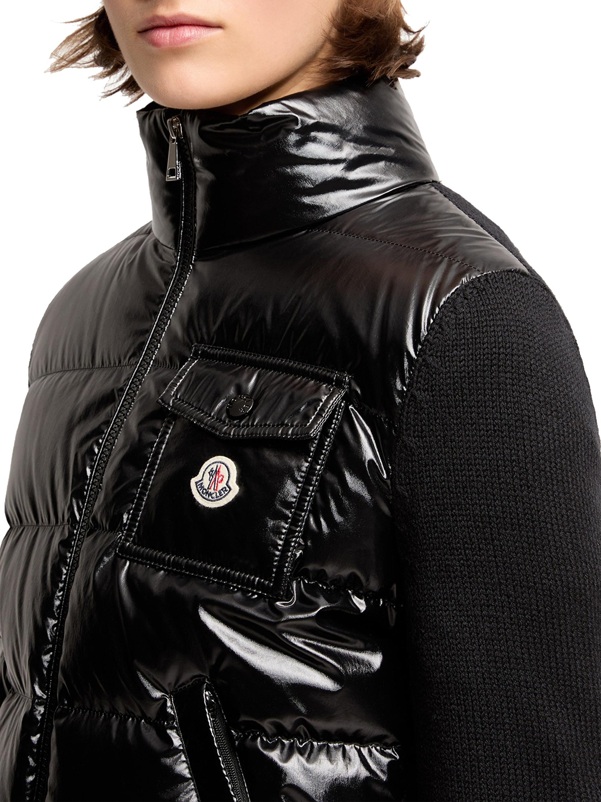 Moncler Down-Filled Zip-Up Cardigan in Wool | Saks Fifth Avenue