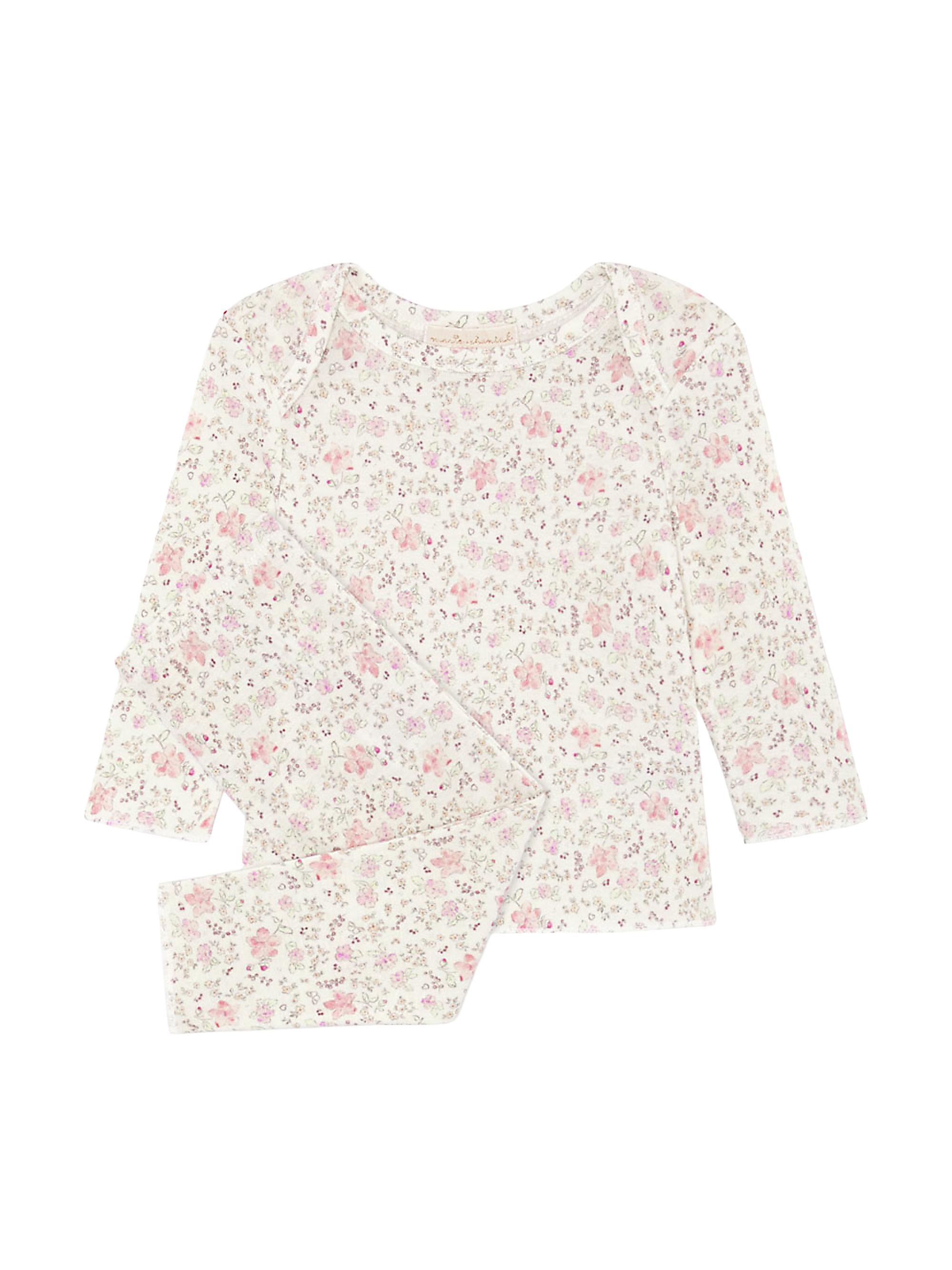 Marie-Chantal Baby Girl's Athena Aluna 2-Piece Long-Sleeve Top & Pants Set - Poreclain 24 Months