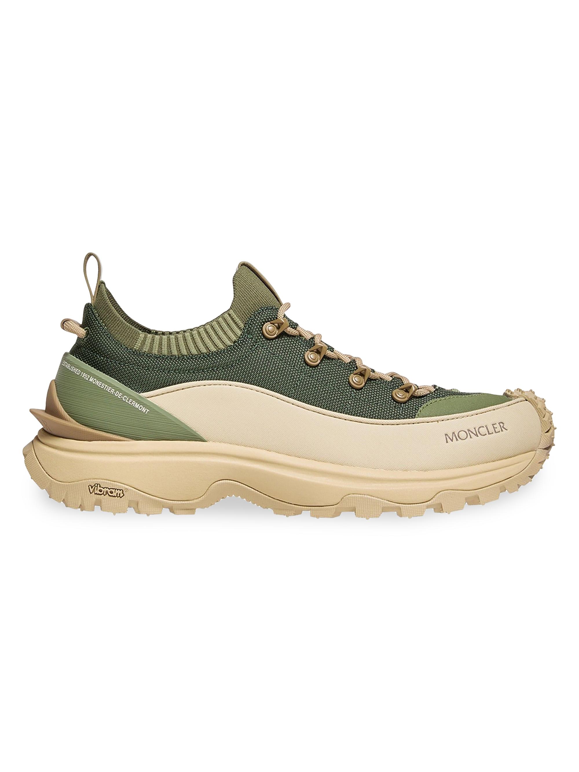 Moncler Men's Trailgrip Lite3 Sneakers in Nubuck & Suede - Olive Green