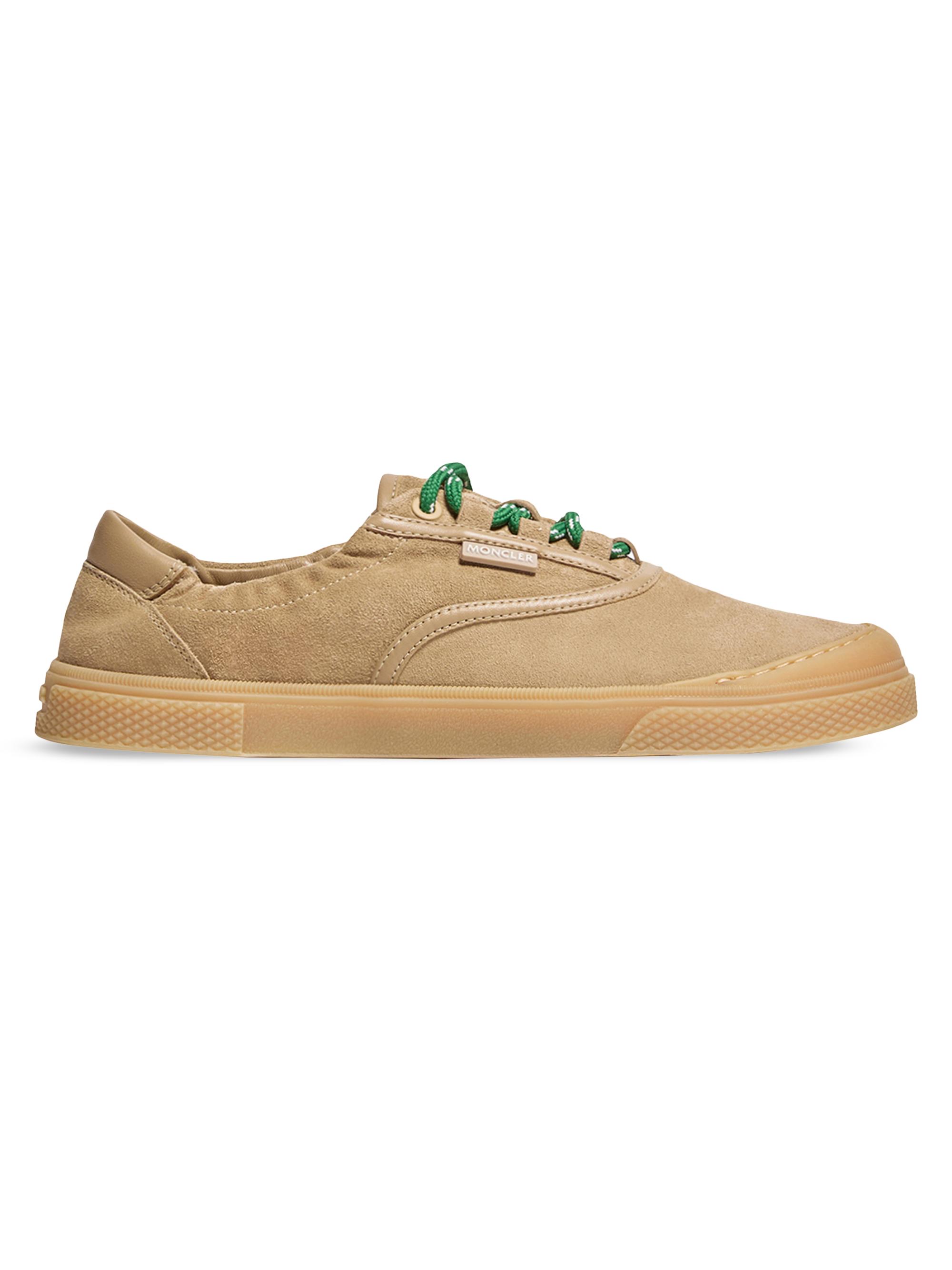 Moncler Men's Vera Leisure Sneakers in Suede - Beige