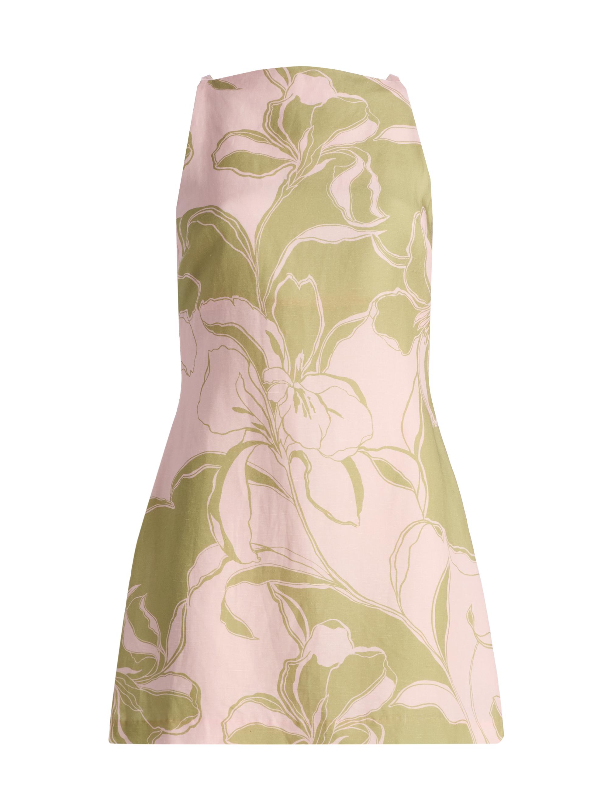 Misa Los Angeles Women's Ellu Floral A-Line Minidress - Olive Flora