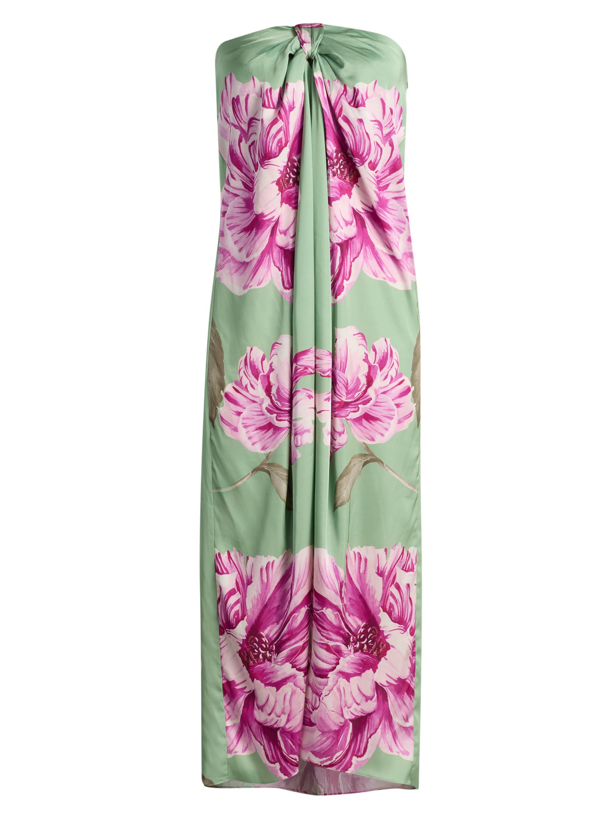 Misa Los Angeles Women's Flora Floral-Print Strapless Midi-Dress - Large Flora