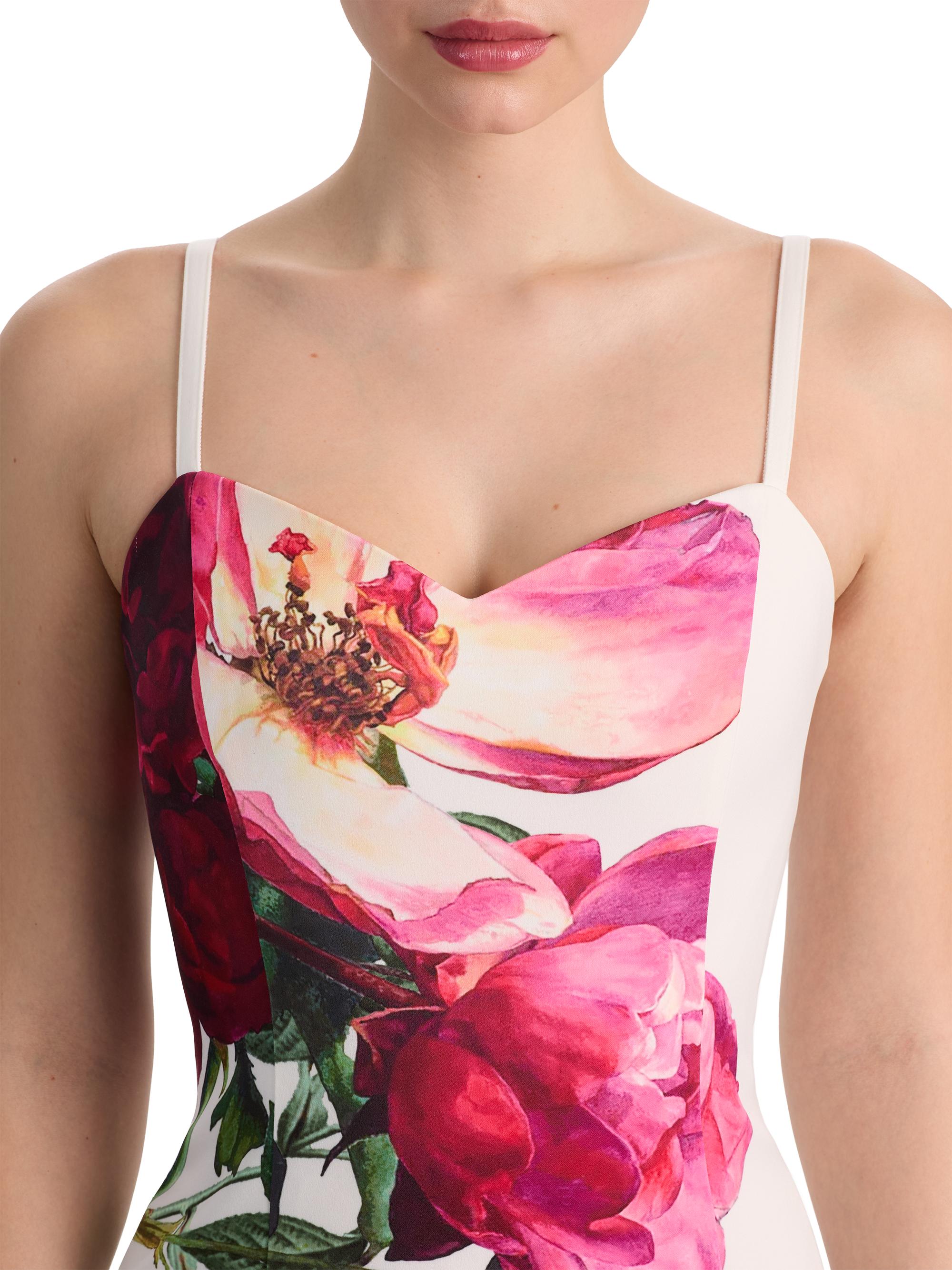 ALICE + OLIVIA Nina Sweetheart Midi-Dress | Saks Fifth Avenue
