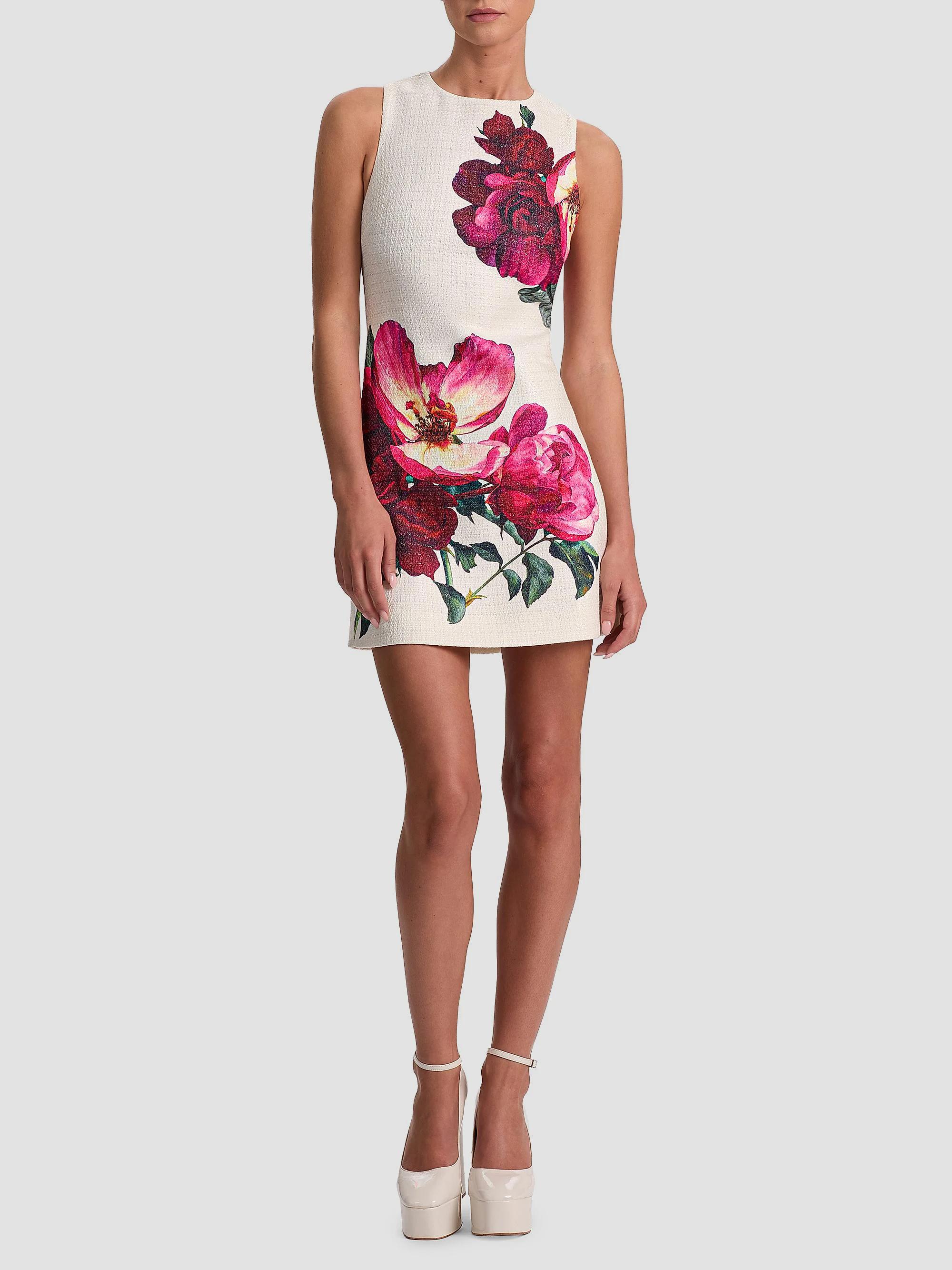 ALICE + OLIVIA Clyde Floral Shift Minidress | Saks Fifth Avenue