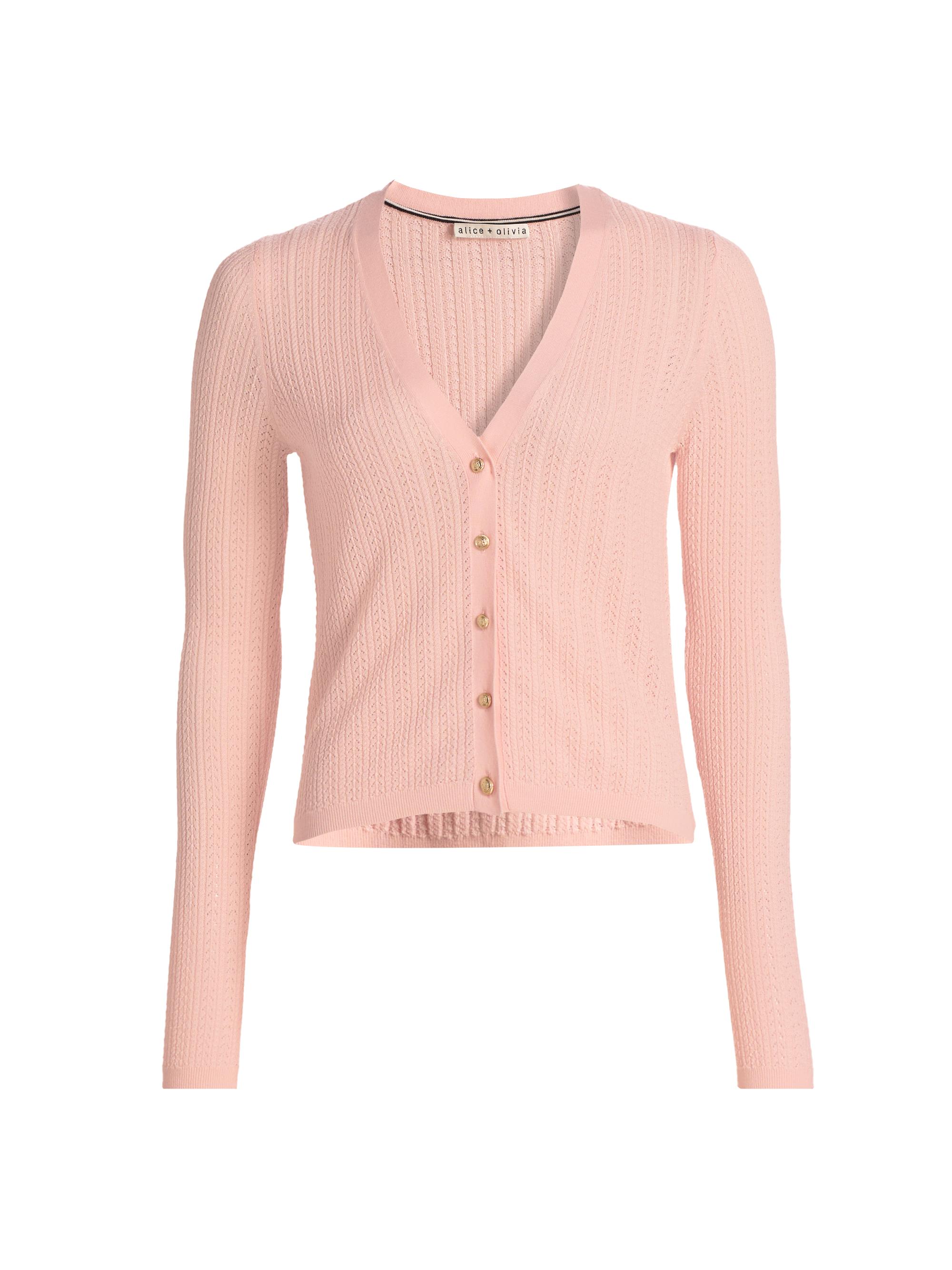 ALICE + OLIVIA Dollie Ruffled Cashmere Cardigan | Saks Fifth Avenue