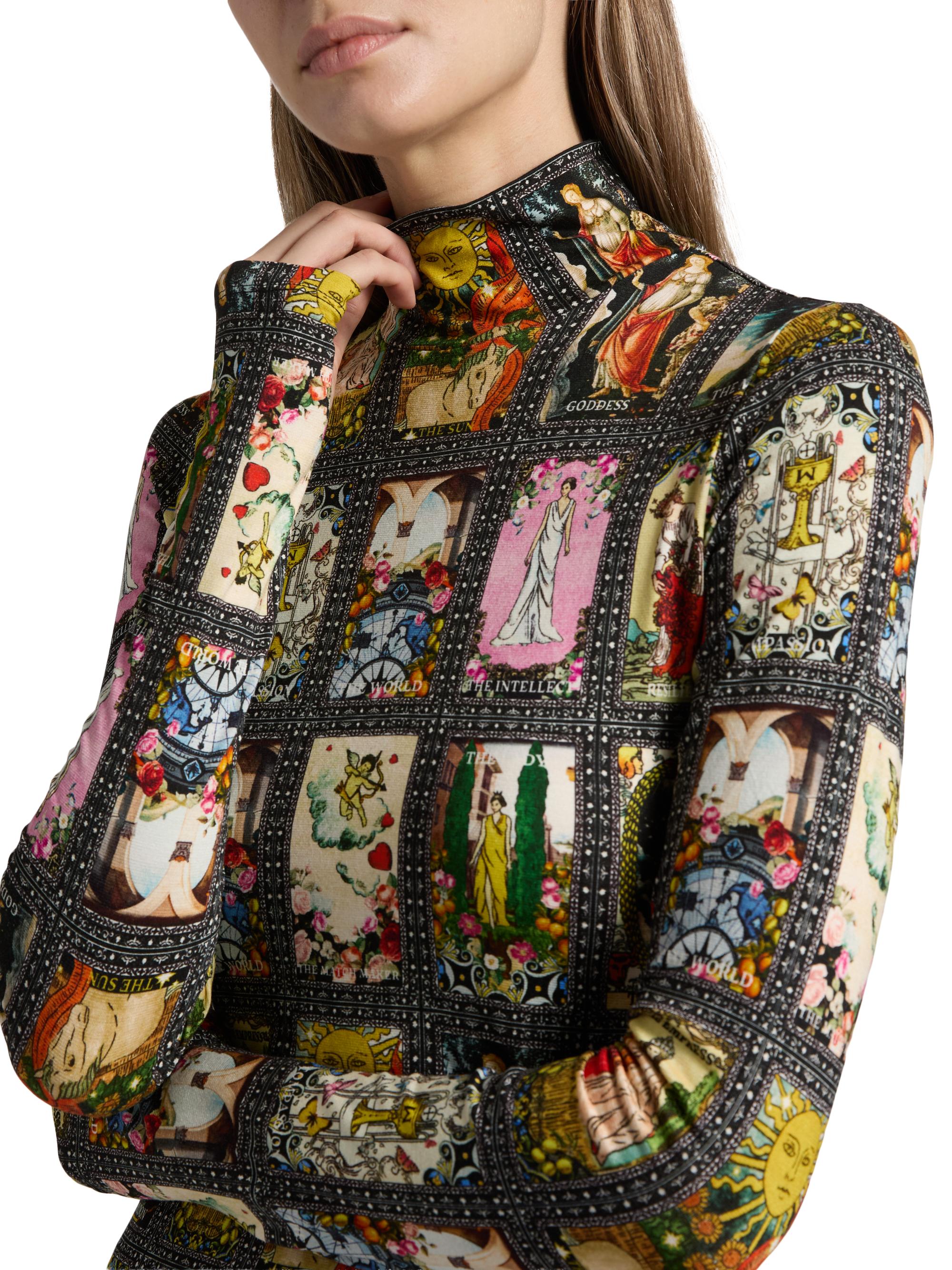 ALICE + OLIVIA Delaina Tarot Turtleneck Top | Saks Fifth Avenue