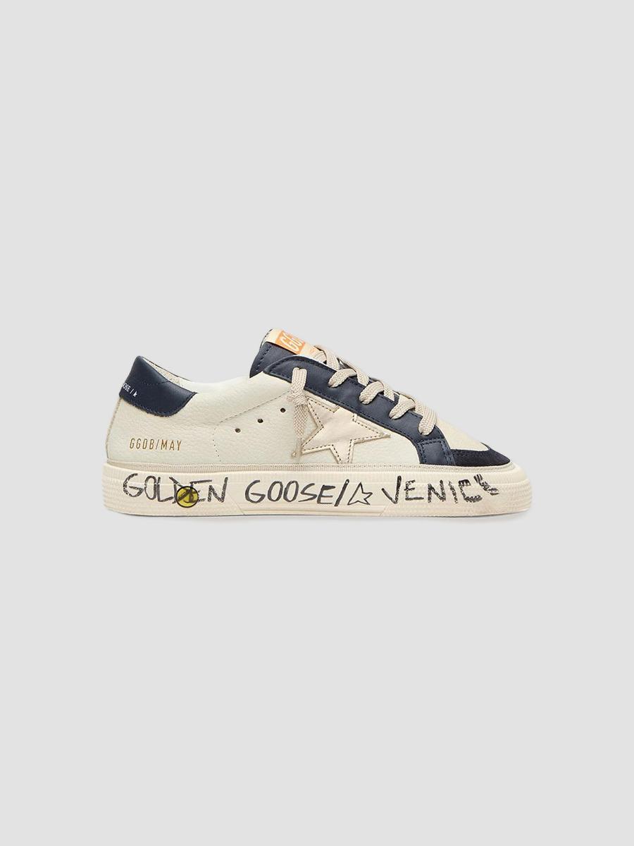 Golden Goose Baby's, Little Kid's & Kid's May Nabuk Low-top Sneakers In Blue