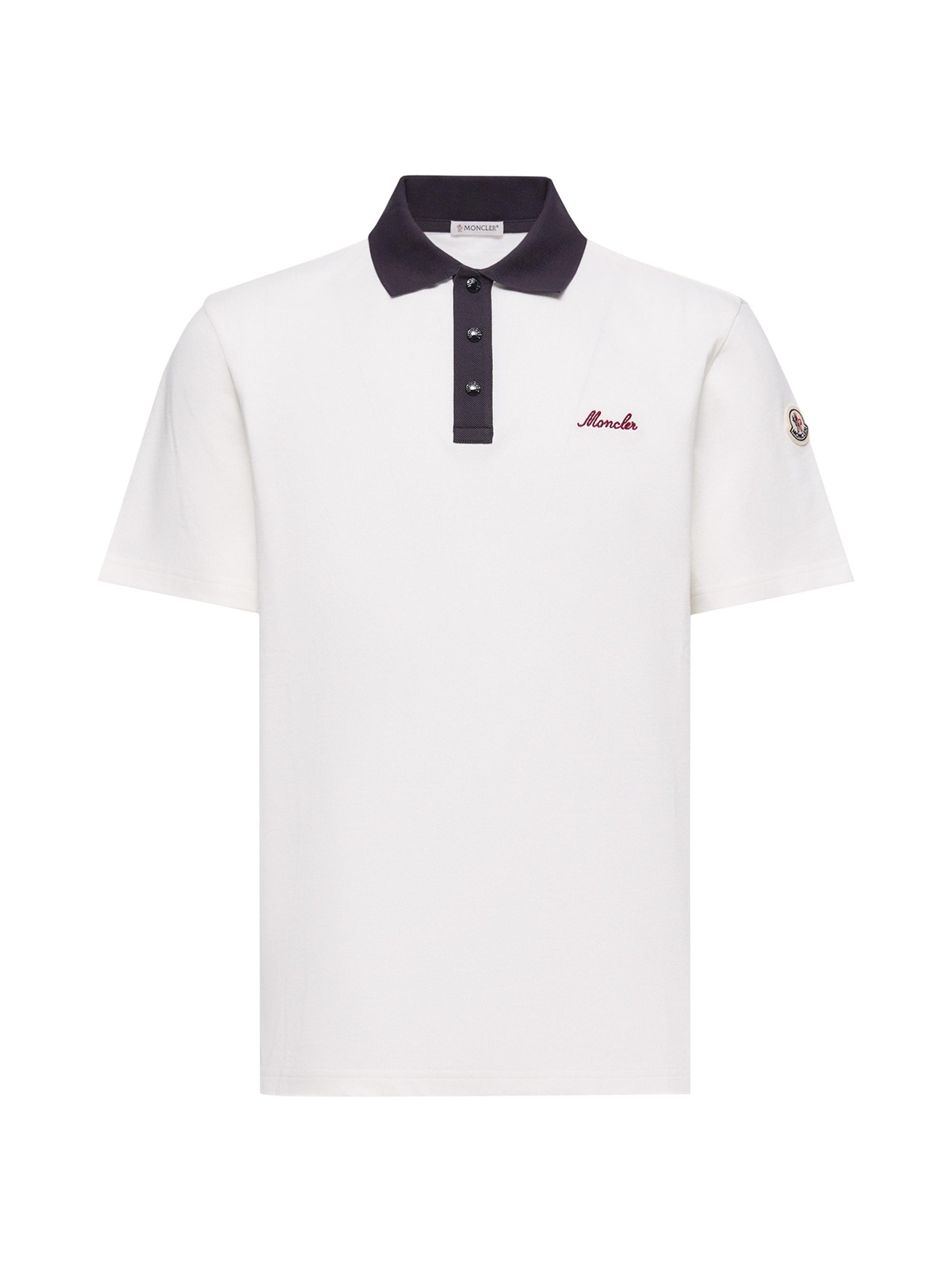 Moncler Men's Cotton Polo Shirt - White