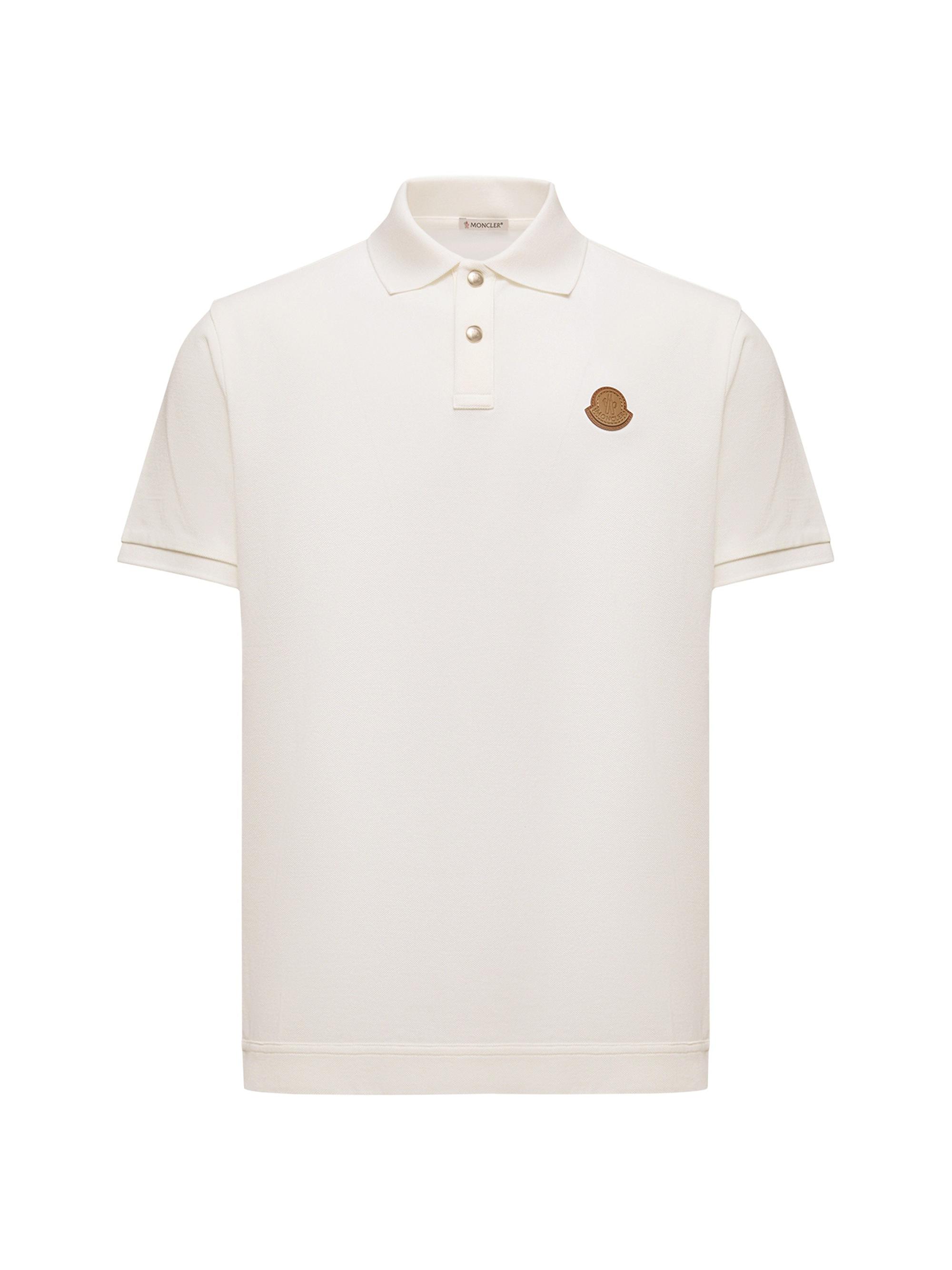 Moncler Men's Cotton Polo Shirt - White