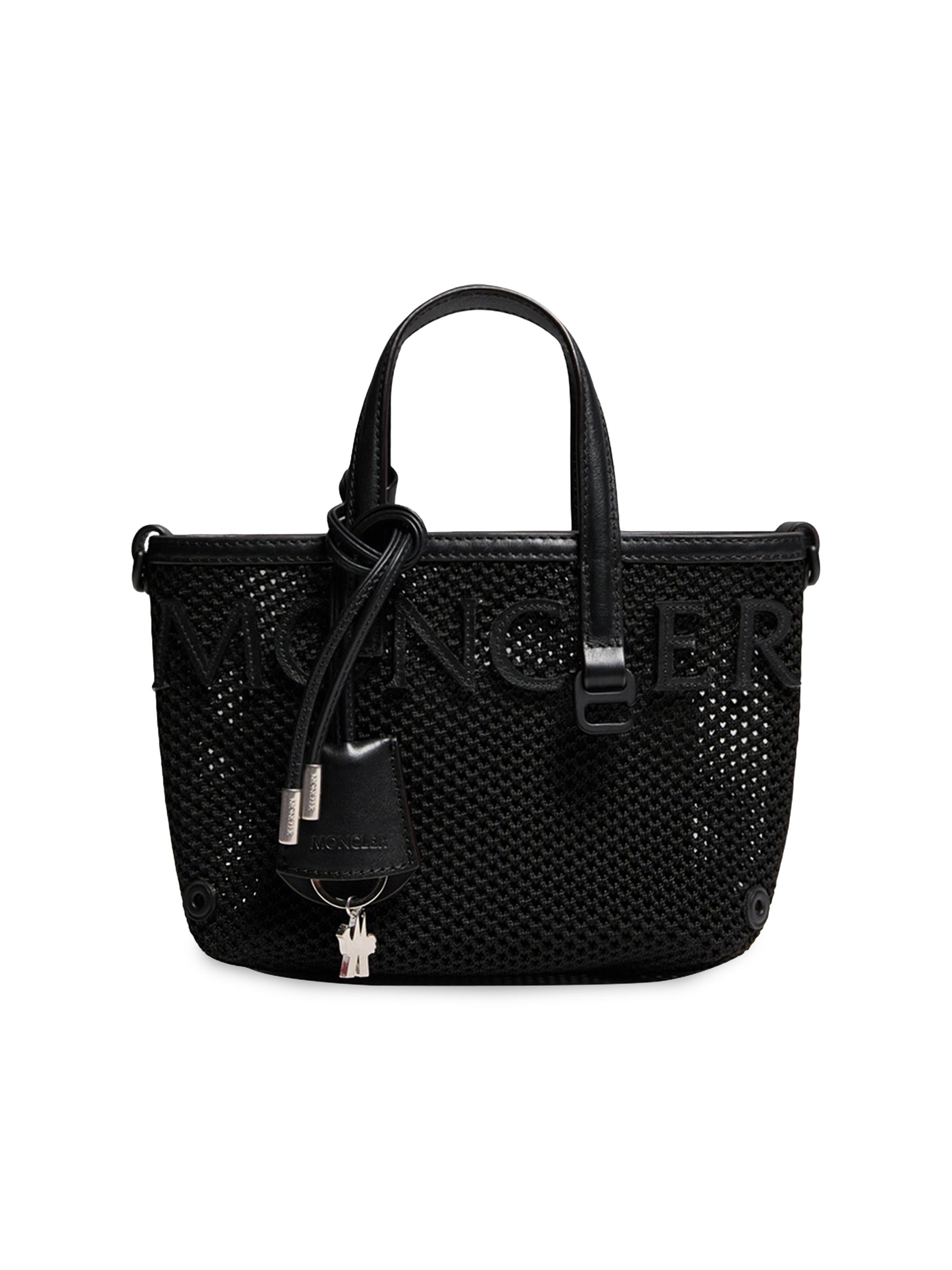 Moncler Very Crossbody Bag in Mesh and Leather | Saks Fifth Avenue
