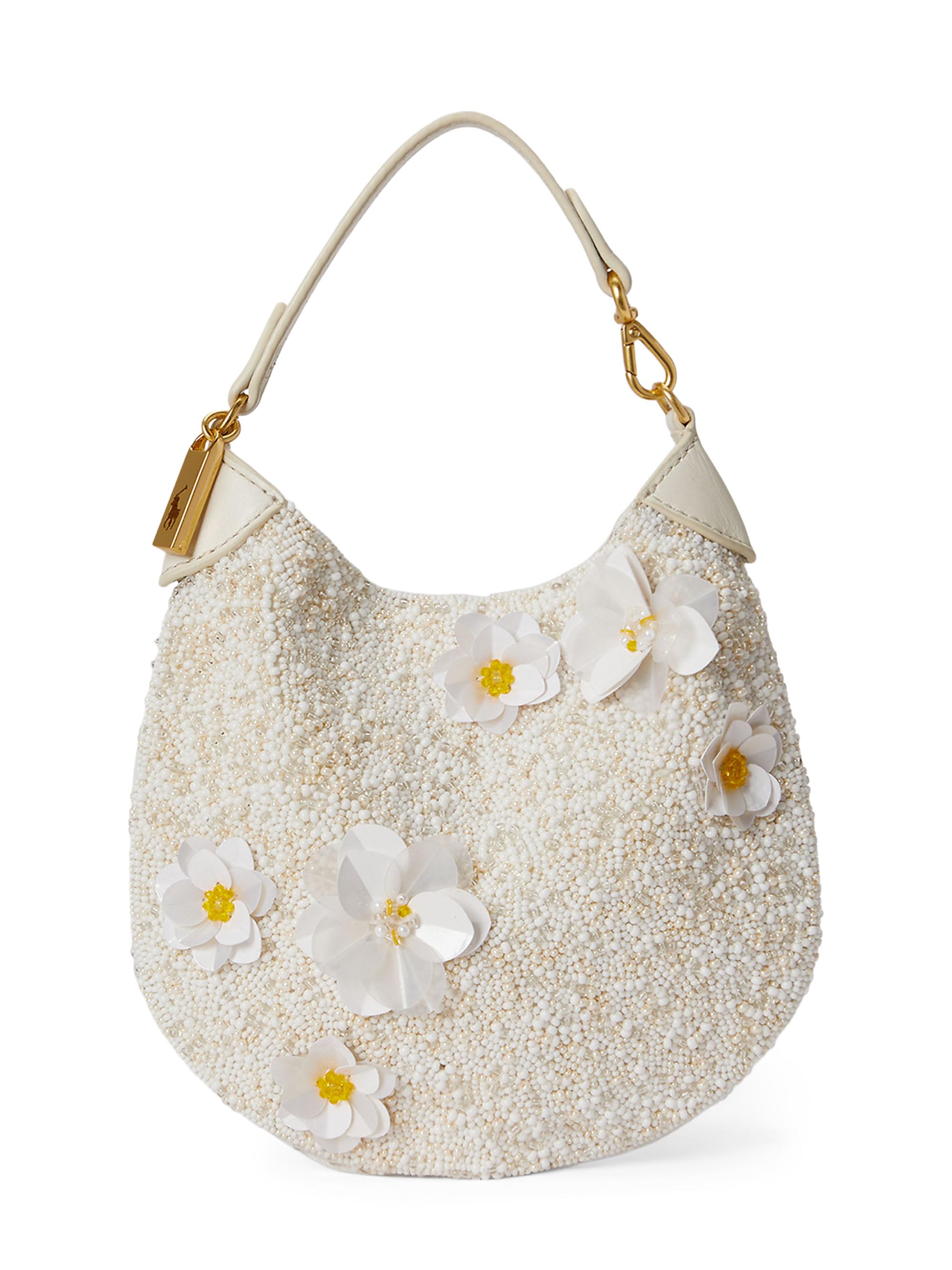 Polo Ralph Lauren Women's Polo ID Floral Beaded Top Handle Bag - Frosting